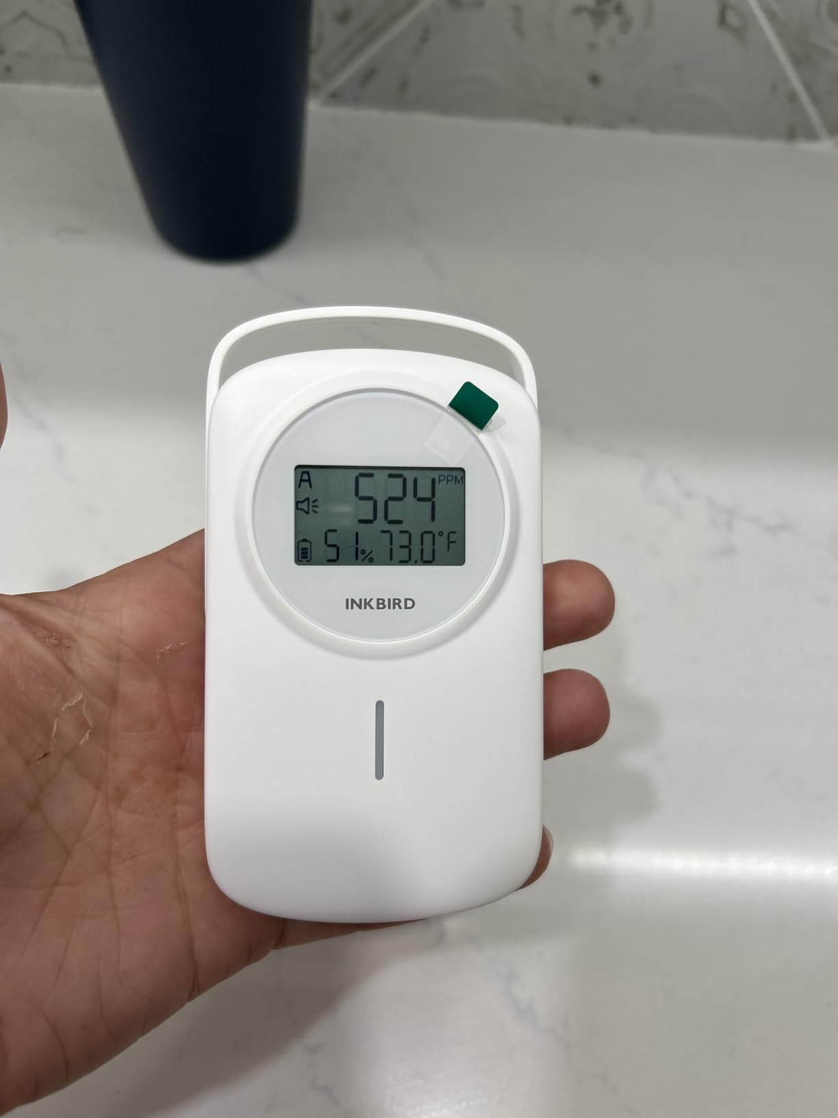 INKBIRD Indoor Air Quality Monitor Ndir CO2 Detector in Home, Room | 3 in 1 Battery Powered CO2 Monitor for Carbon Dioxide & Temperature & Humidity for Home, Office, RV, Grow Tent (IAM-O2) customer photo 1