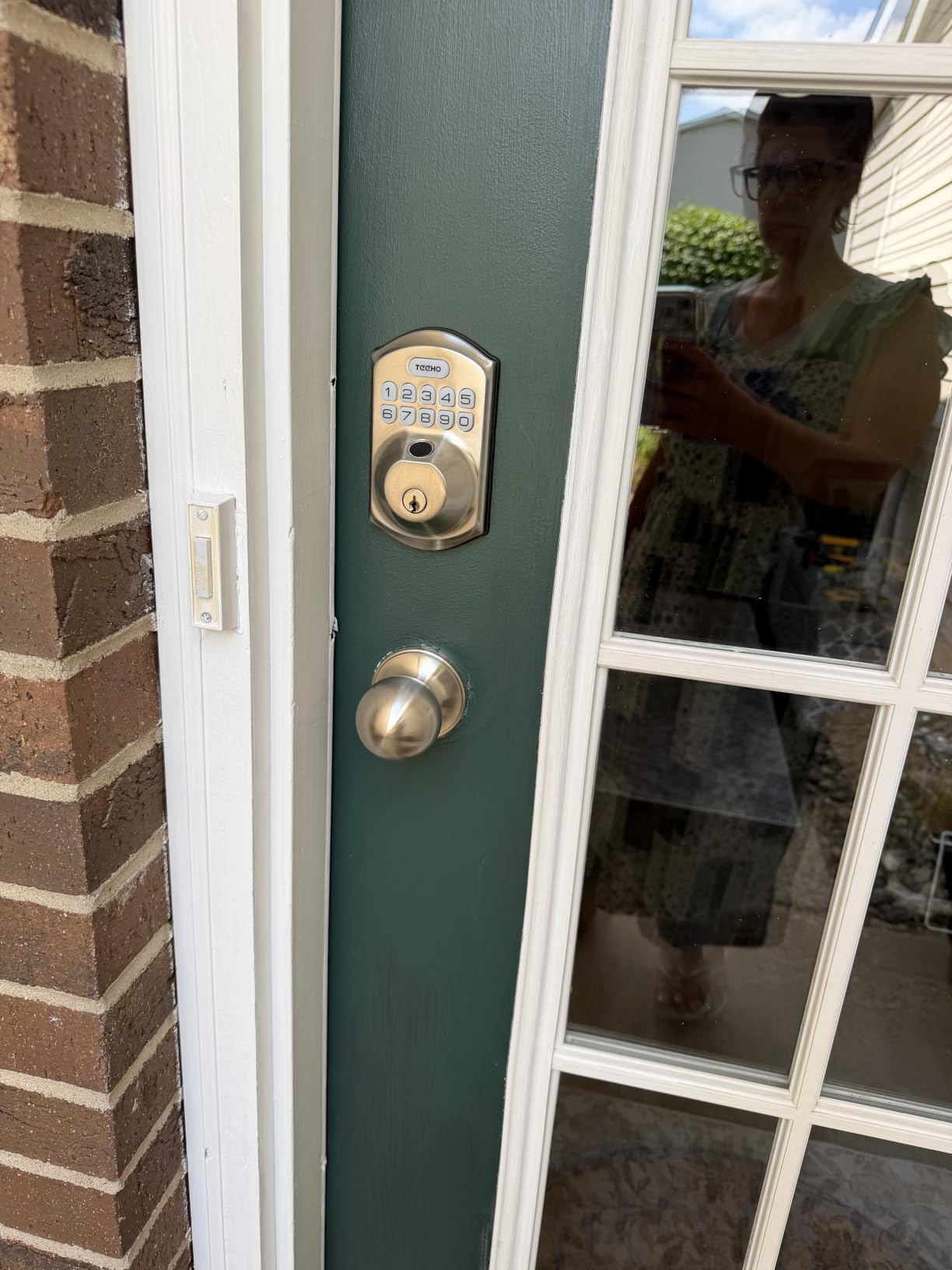TEEHO TE012W WiFi Smart Lock, Fingerprint Door Lock with Built-in Wi-Fi, Keyless Entry Keypad Smart Deadbolt, App Remote Control, Satin Nickel customer photo 1
