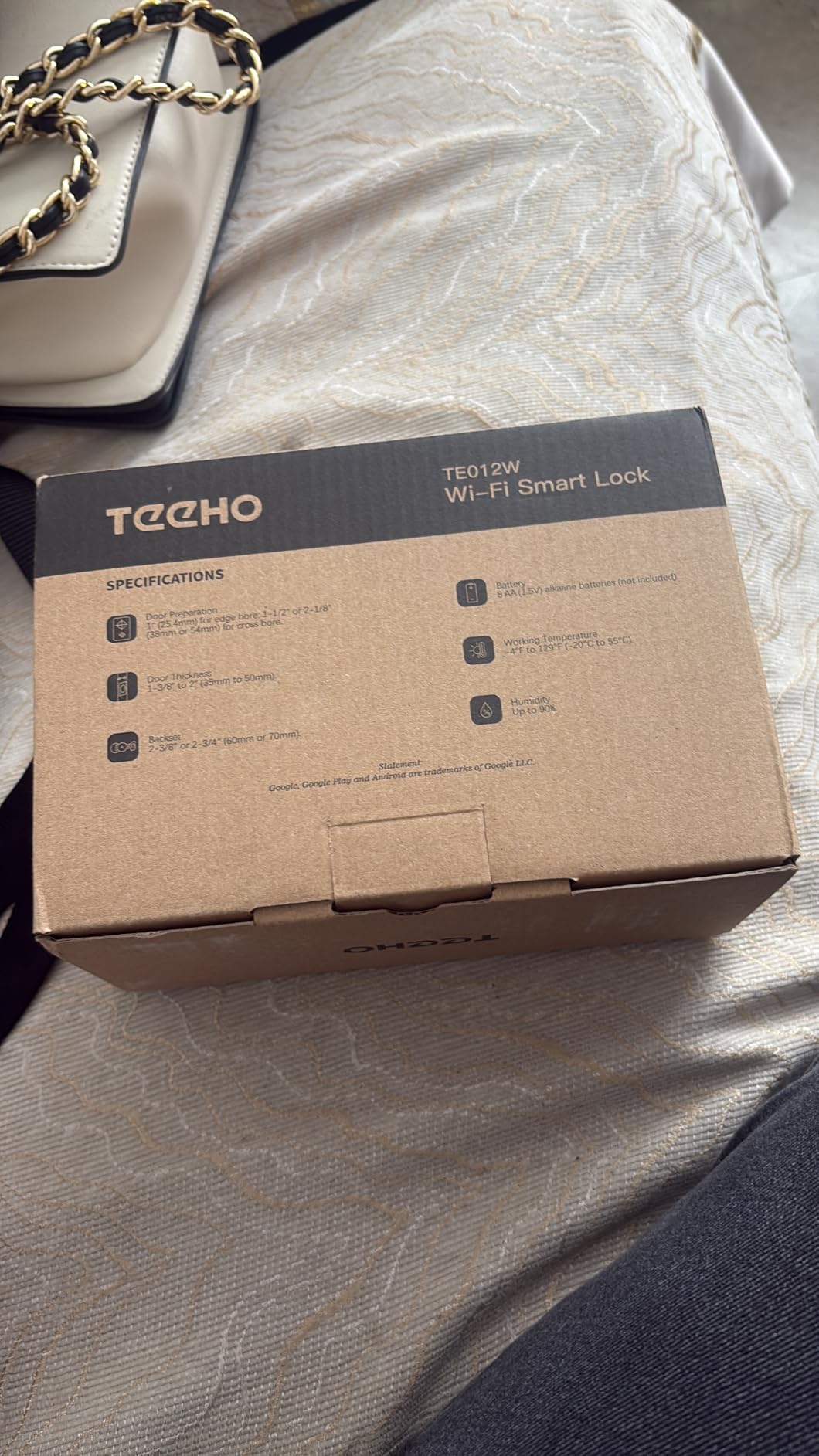 TEEHO TE012W WiFi Smart Lock, Fingerprint Door Lock with Built-in Wi-Fi, Keyless Entry Keypad Smart Deadbolt, App Remote Control, Satin Nickel customer photo 2