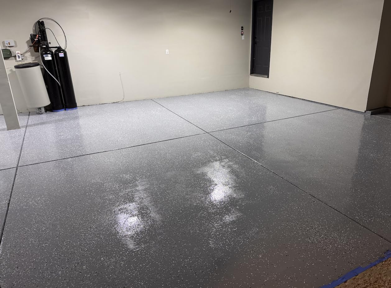 Gorilla Epoxy Garage Floor Coating Kit, 12 Pieces, 550 sq. ft. Coverage | High Gloss Gray customer photo 1