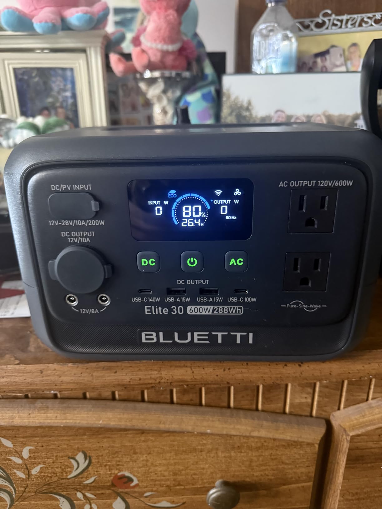 BLUETTI Elite 30 V2 Portable Power Station 600W (Power Lifting 1500W), 288Wh LiFePO4 Battery with 10ms UPS, Emergency Backup Power for Home Blackout/Winter Storm, Solar Generator for Camping/Road Trip customer photo 1