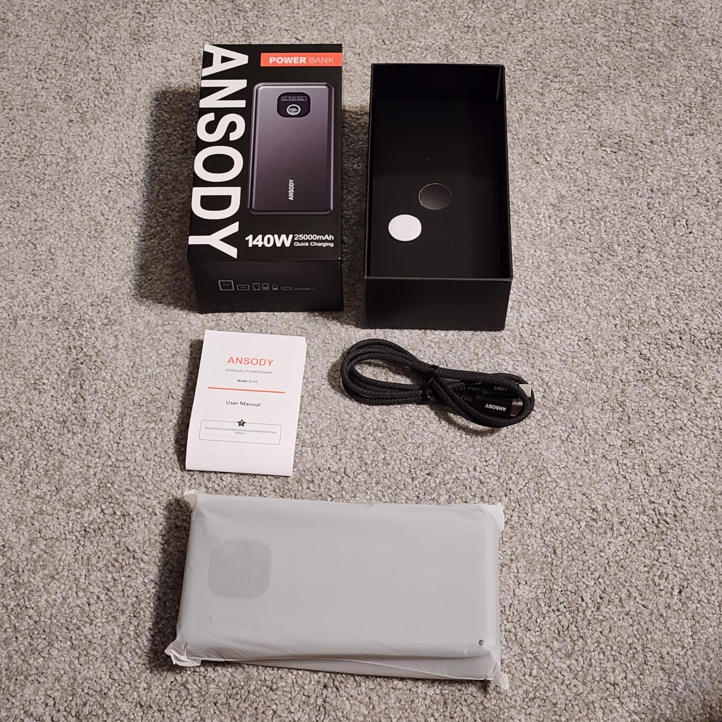 140W Laptop Power Bank, 25000mAh with TFT Smart Digital Display | PD3.1 Fast Charging Portable Charger, Travel Essential Battery Pack for MacBook iPad Tablet Steam Deck iPhone 17-12 Series customer photo 1