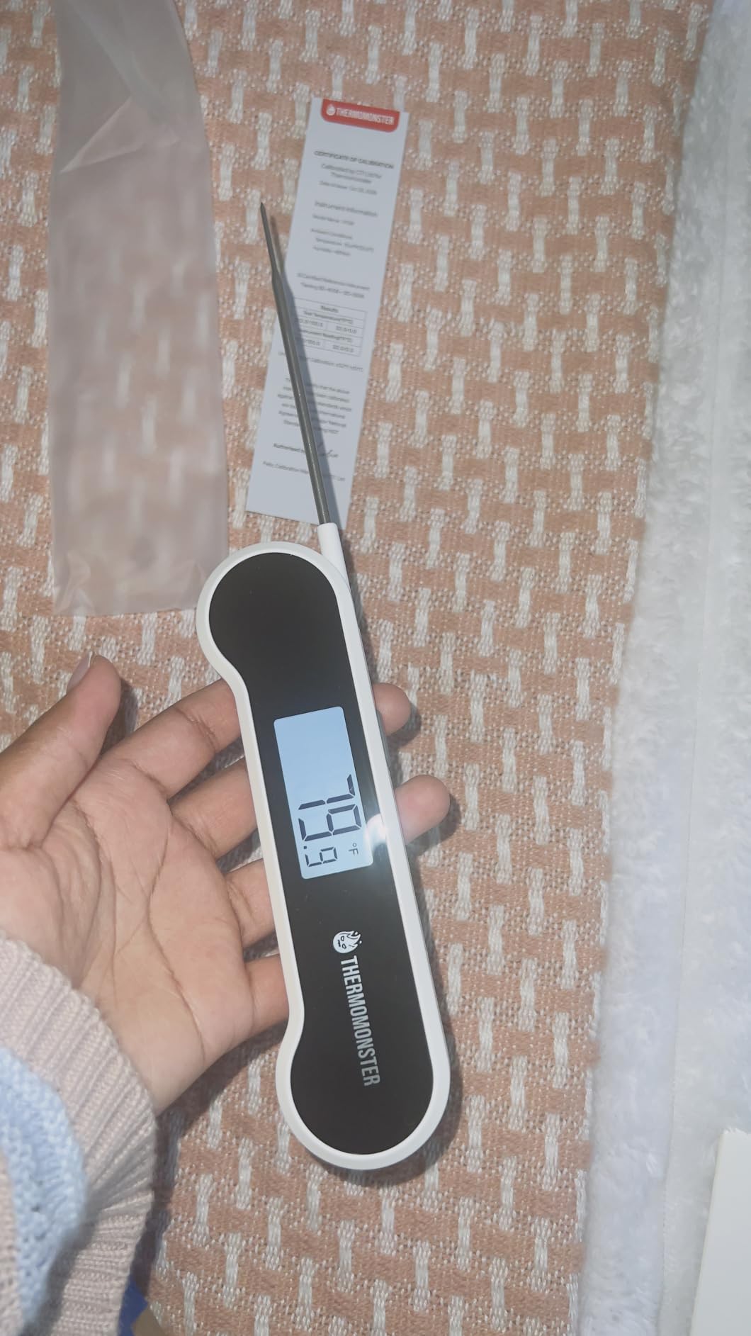0.5 Sec Instant Read Meat Thermometer Digital for Cooking, Red | NIST Plus/Minus 0.5F Precision Food Thermometer, Kitchen Gadgets for Oven Grill Candy BBQ Accessories customer photo 2