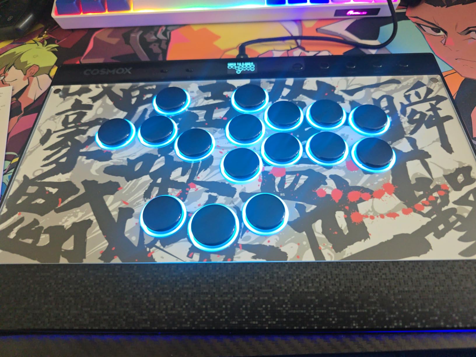 Haute42 Leverless Controller Arcade Stick: Magnetic Leverless Arcade Stick with RGB Rims, Premium Black Haute42 C16 Arcade Controller for PC/PS3/PS4/Switch Game with Lock Button Support Hot Swap & SOCD customer photo 1
