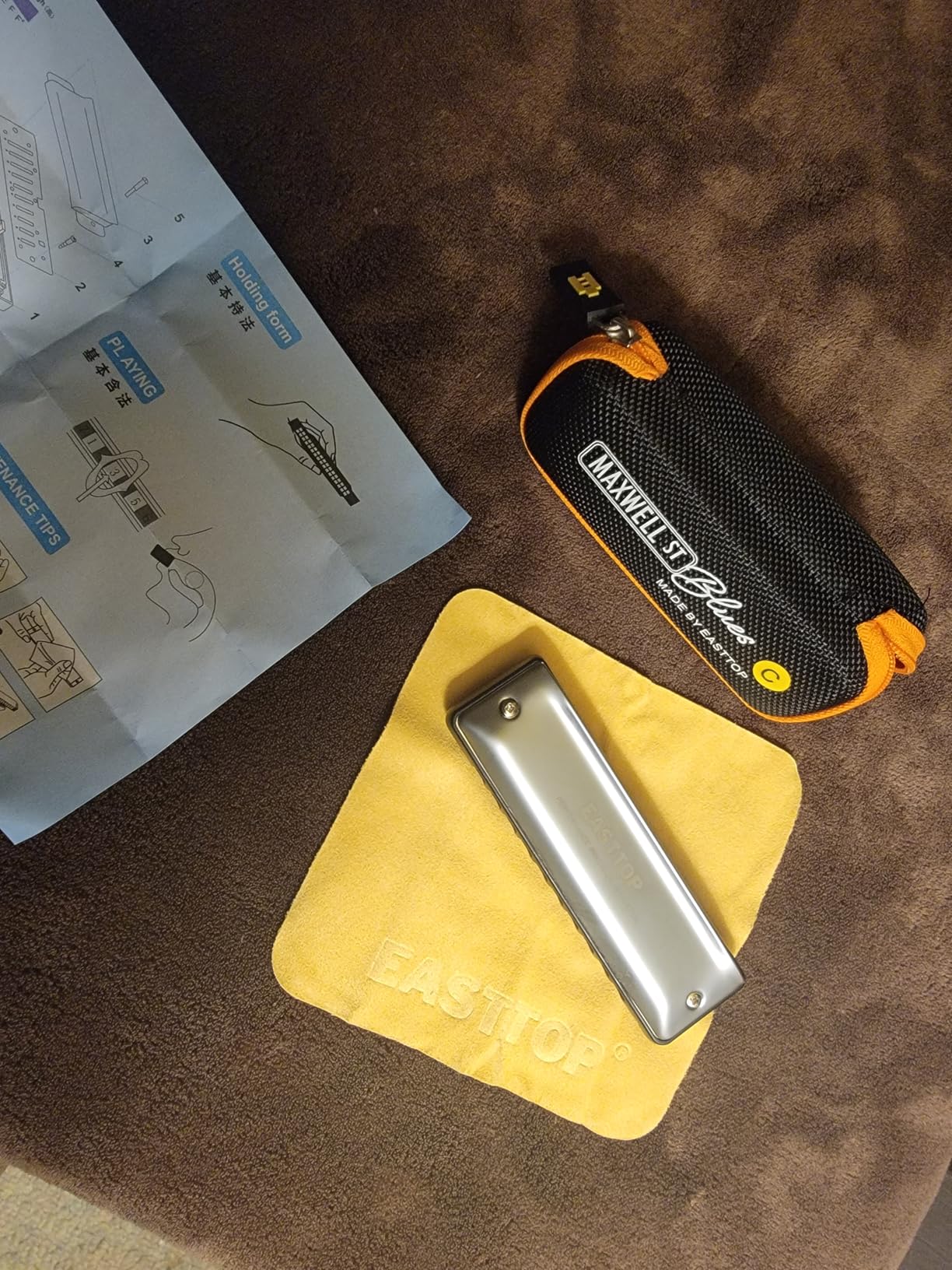 East top MAXWELL ST Blues Harmonica C, Professional Overblow and Bending 10 Holes MS030 Mouth Organ For All Levels Adults, Professional Players and Students customer photo 1