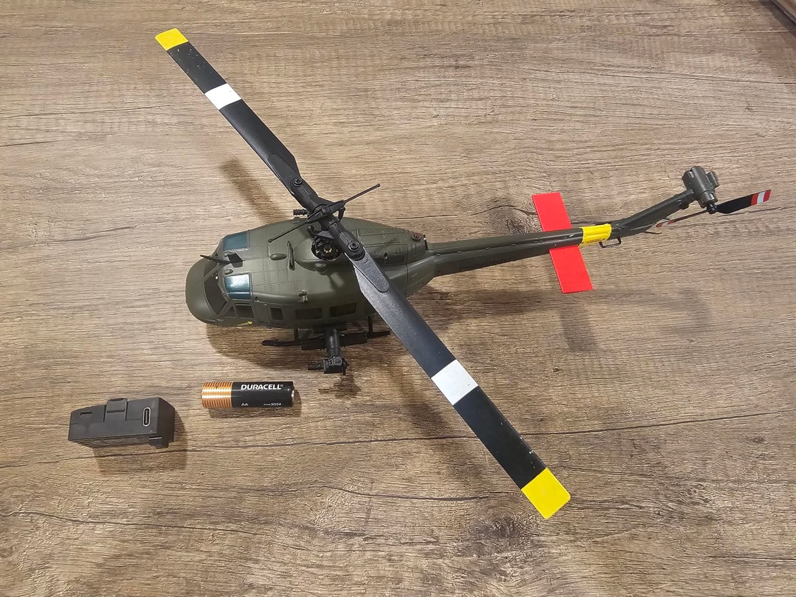 RC ERA C032 UH-1 Huey Helicopter - Remote Control Helicopters for Adult, 1/48 Scale 2.4G 6CH Gyro Stabilized Aircraft with Altitude Hold & Optical Flow, 3D Stunt Drone (Yellow) customer photo 1