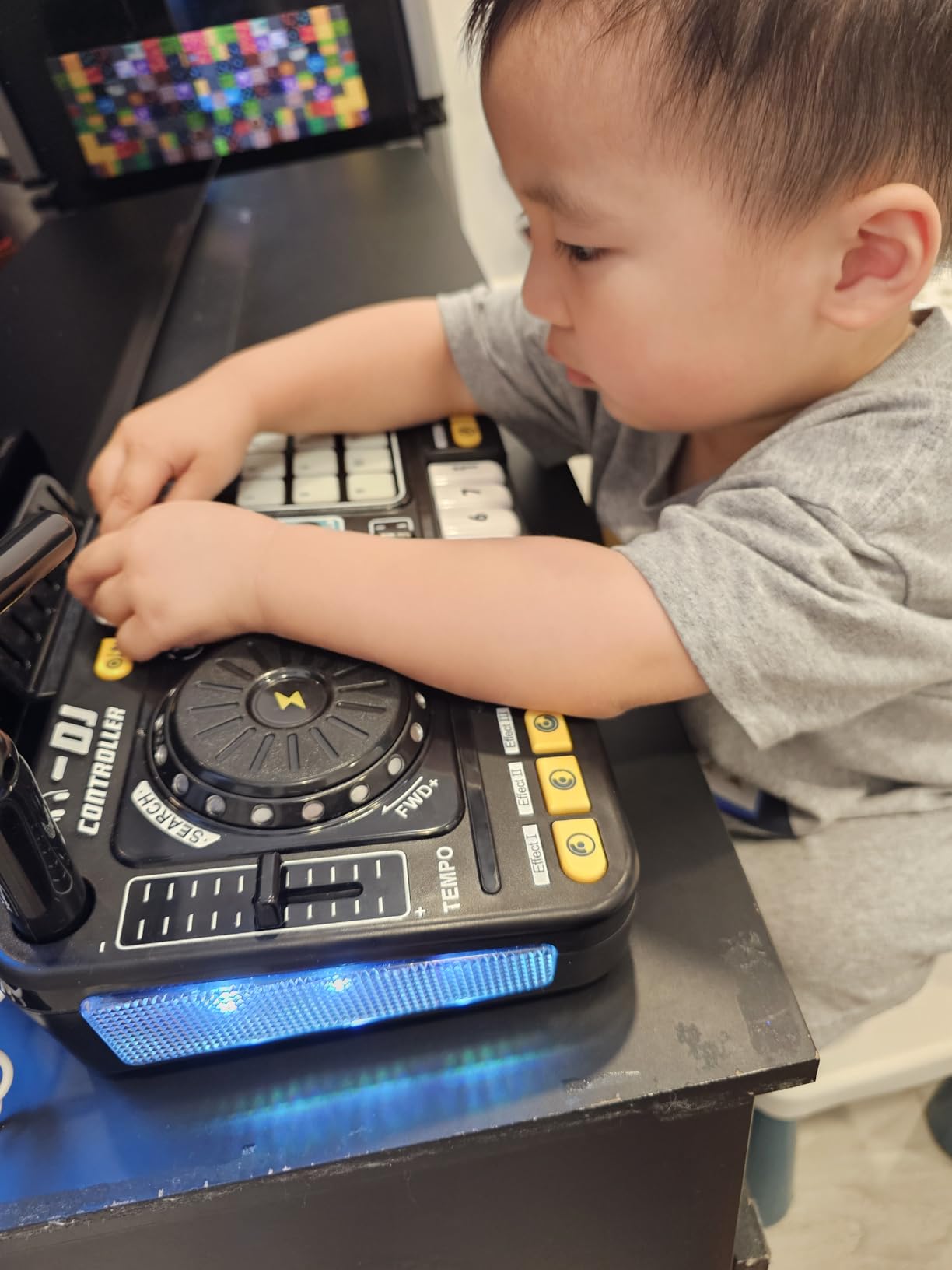 OZMI Kids DJ Music Mixer Table Board Set Toy with Microphone, Lights customer photo 2