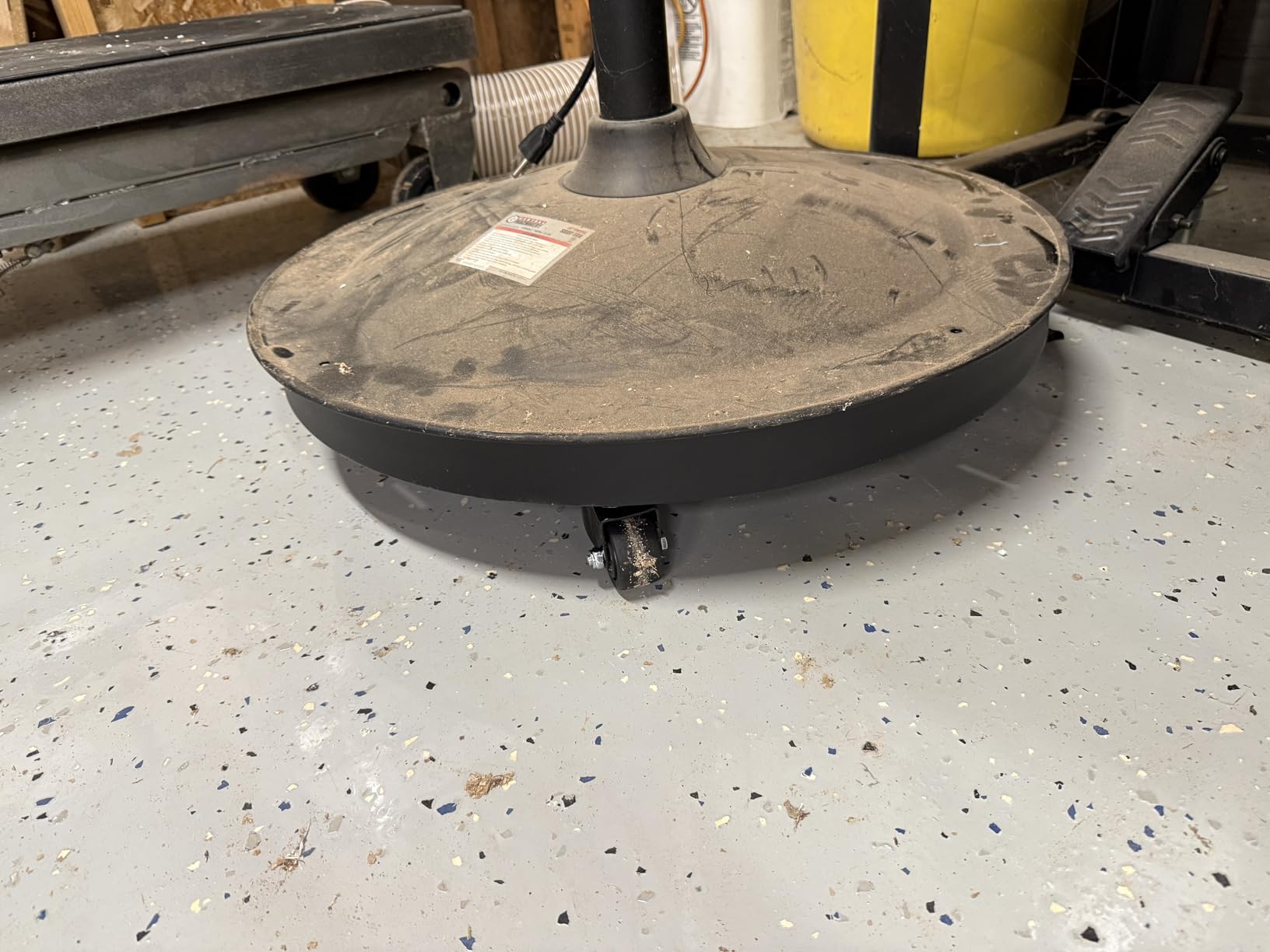 Heavy Duty 55 Gallon Drum Dolly – 2000LB Capacity, Anti Rollover Design with 4 Swivel Casters & 2 Brakes, Double Fork Style for Warehouse/Industrial Use (Black) customer photo 1