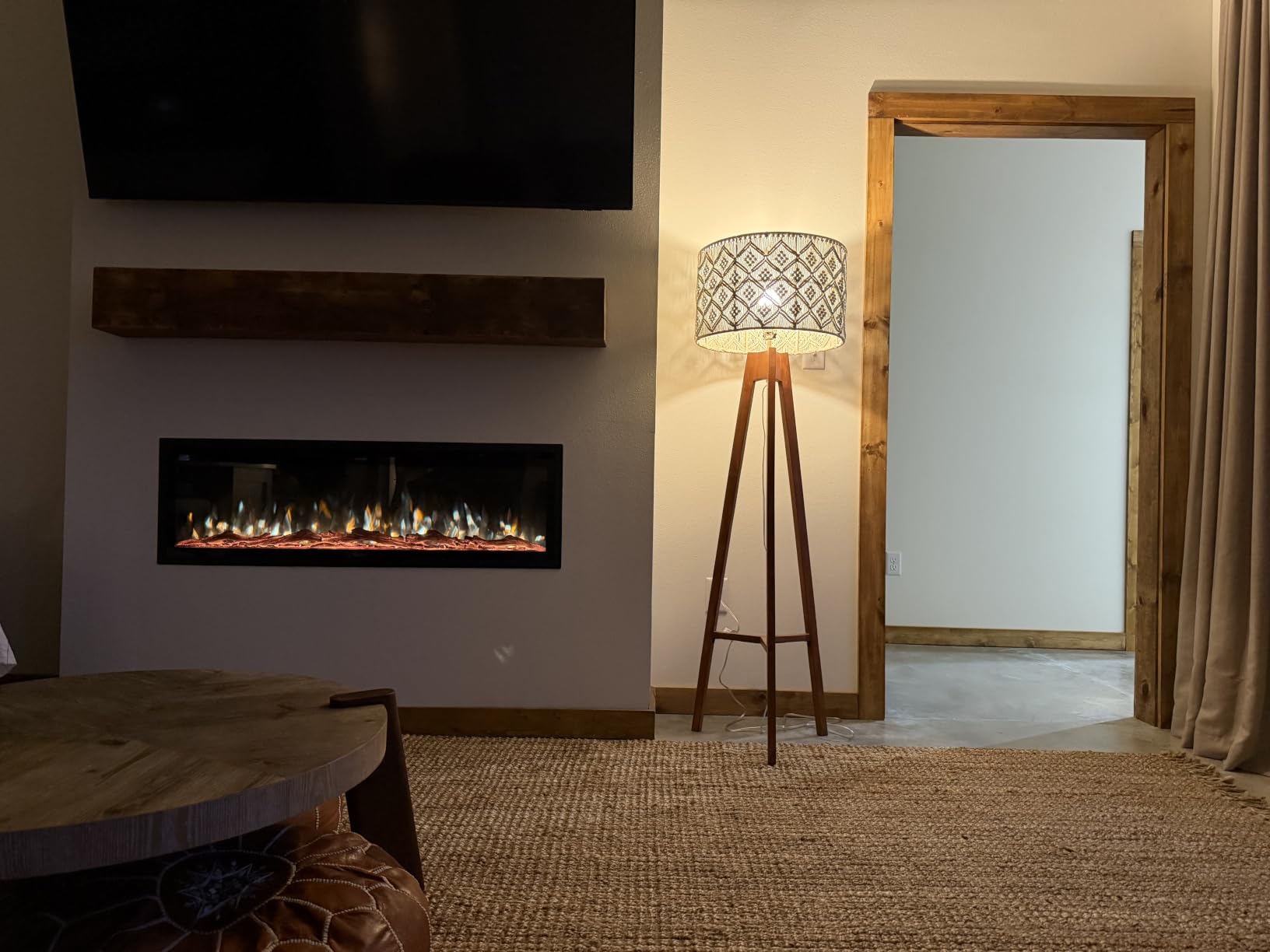 Westinghouse 60 Inch Electric Fireplace Heater, Compatible with Alexa & Google Home, Wall Mount or in-Wall Recessed Fireplace Insert, 24 Hour Timer, Color Changing Flames, 750W/1500W Indoor Heater customer photo 1