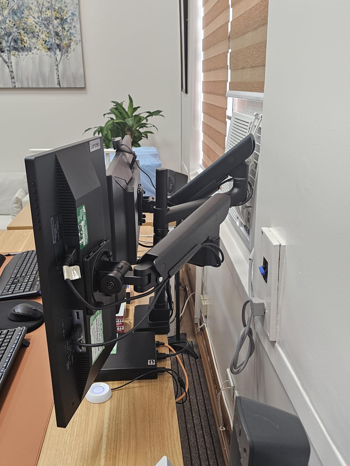 monTEK Dual Ultrawide Monitor Arm for 17-57 Inch Screens, USB-A/C Ports, Pneumatic Lift, Quick-Release VESA 75/100 Plates, Clamp/Grommet Bases and Hidden Cable Routing customer photo 2