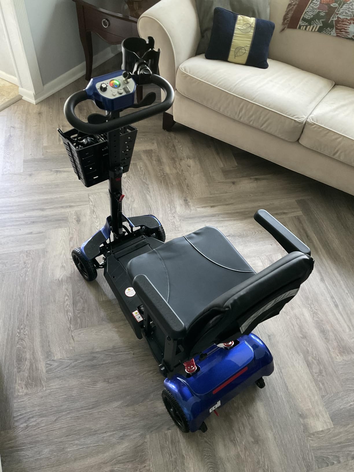 4-Wheel Auto-Folding Mobility Scooters for Seniors Adults, 40lbs Lightweight | Automatic Foldable & Portable Travel Electric Scooter, Remote Control / Manual Folding Dual Mode, 14 Mile, 275lbs Capacity customer photo 1