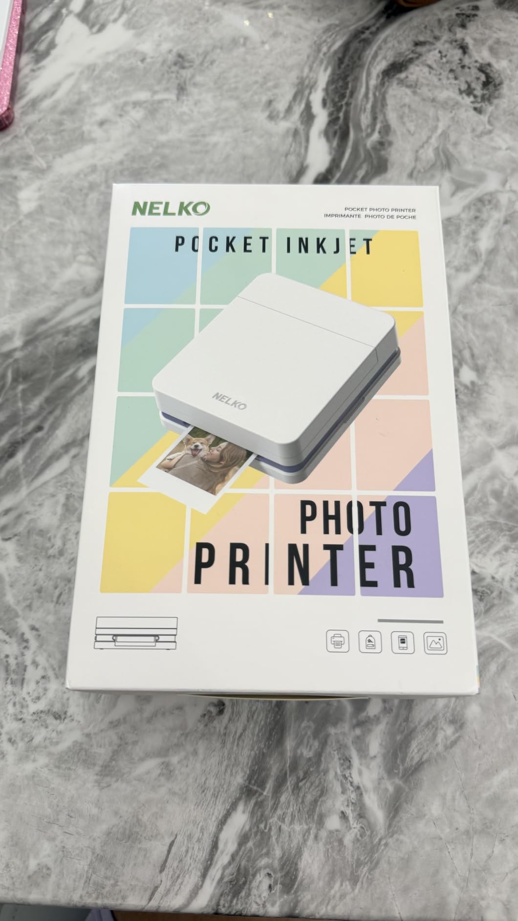 Nelko Photo Printer, 2x3 Portable Wireless Smartphone Printer, PP01 Mini Color Instant Inkjet Printer, Sticky-Back Photos, Bluetooth Compatible with iOS & Android customer photo 2