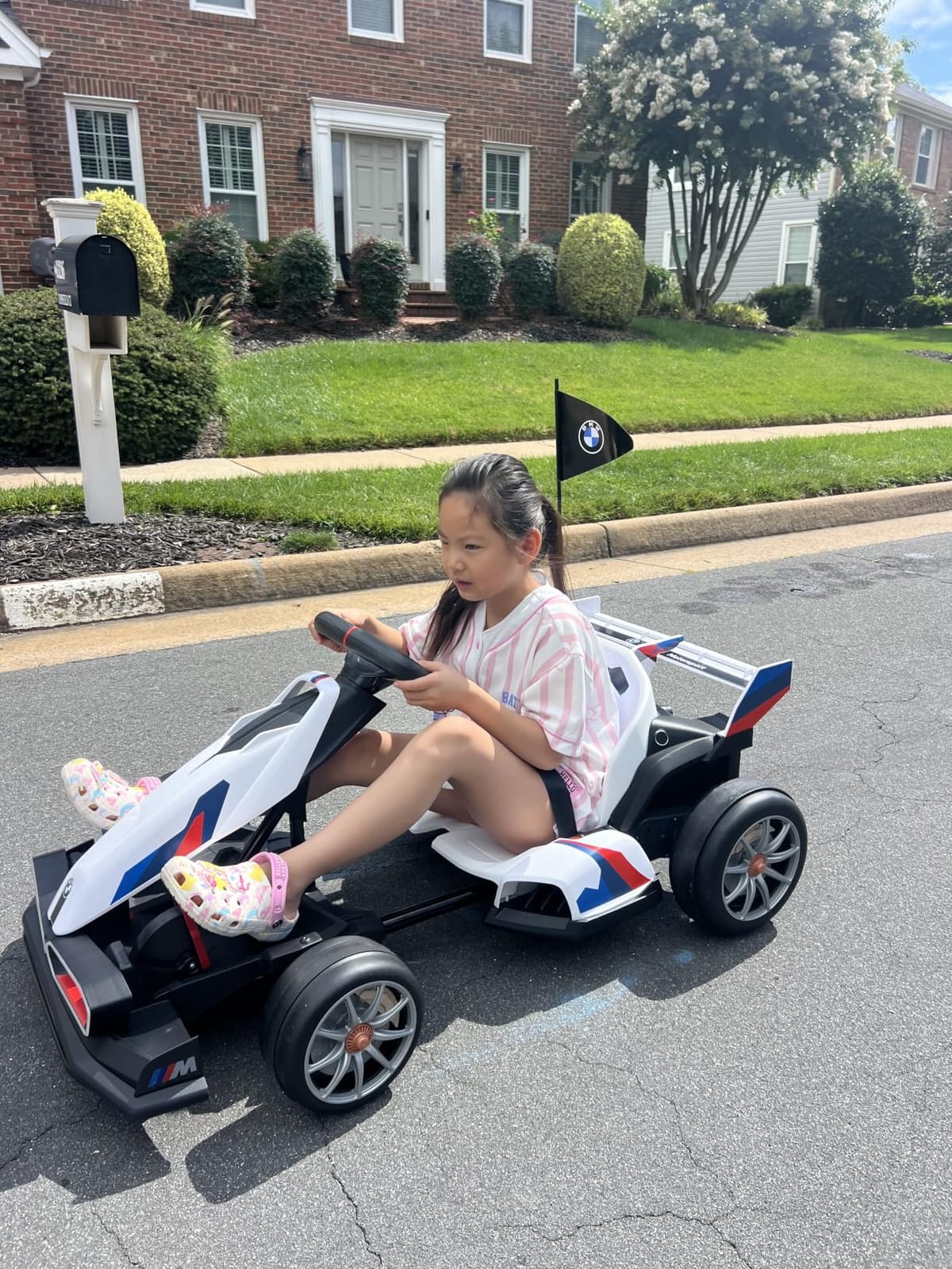 Wanan 36V Electric Go Kart with Adjustable Seat, Licensed BMW Drift Kart with Dual Motors, Crazy Go Cart for Kids Ages 6-12, LED Lights, Drift Mode and 2 Speed (Red) customer photo 2