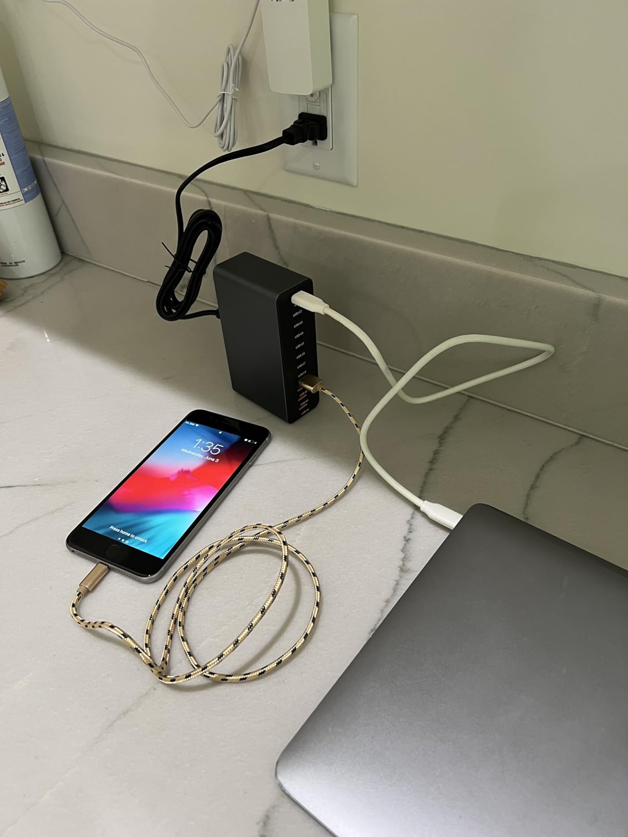 12 Ports Aluminum Alloy 380W Charging Station Fast USB C Charger Block | 65W Laptop GaN Charger for MacBook Pro/Air/iPad Pro/iPhone customer photo 2
