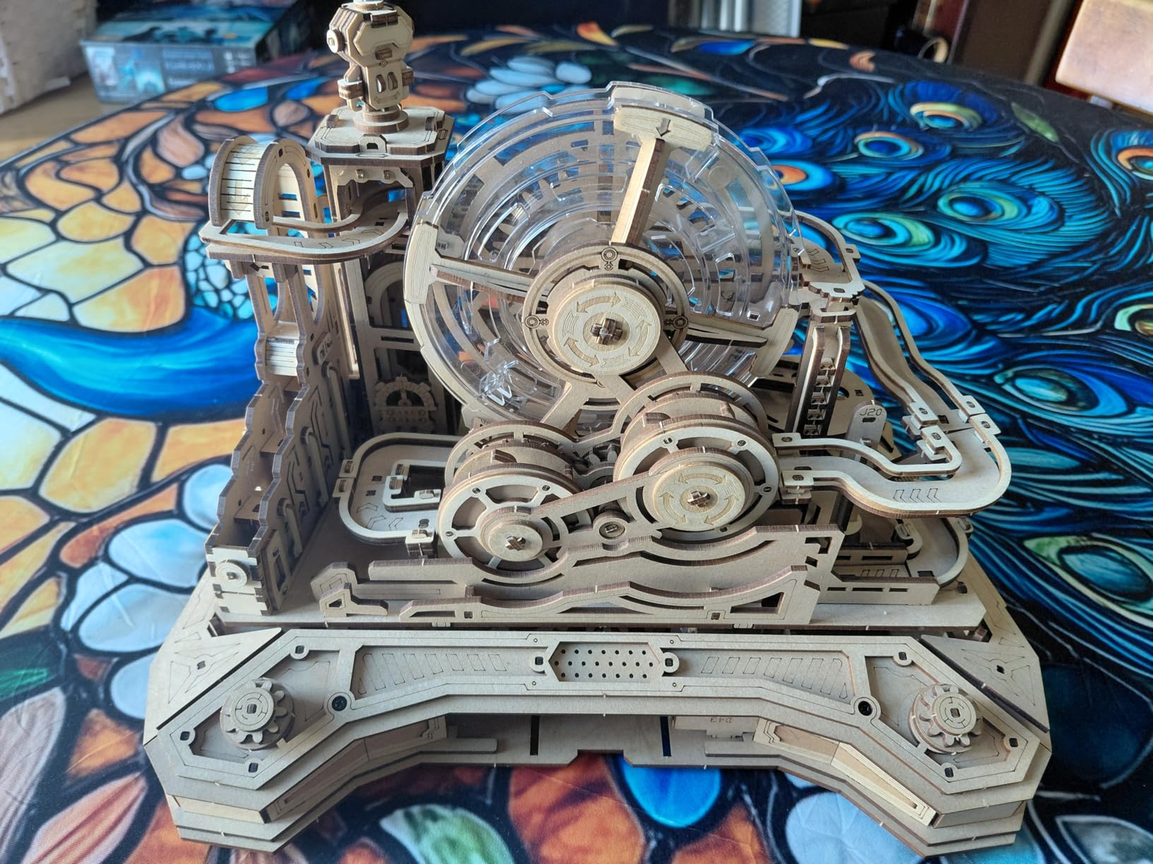 ROKR 3D Wooden Puzzles for Adults Miniature Marble Run Building Toys, DIY Pinball Machine Model Kits - Gear Ball Challenge EGC01 customer photo 1