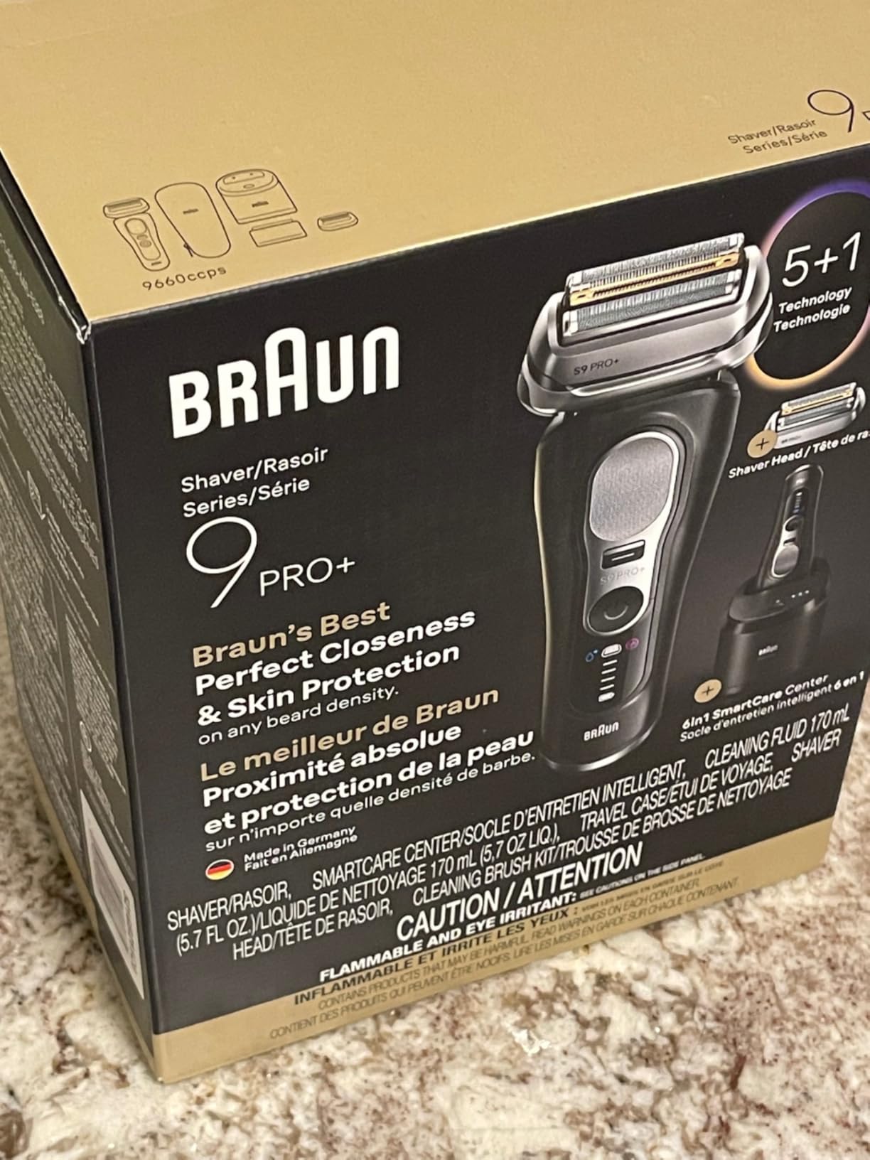 Braun Series 9 PRO+ Electric Shaver for Men, Wet & Dry Foil Razor, 6-in-1 SmartCare Center, Built-in Precision ProTrimmer, Replacement Head, Travel Case, Black 9660CCPS customer photo 2