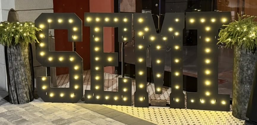 4FT Marquee Light Up Letters, Black Marquee Letters Large Mosaic Letters T | Pre-Cut Foam Board Set Can Be Used for Birthday Party Grad Prom Party Decoration Wedding Event Baby Shower customer photo 2