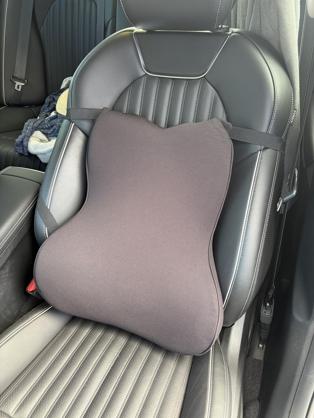 Lumbar Support Pillow for Car, Memory Foam Back Cushion for Lower Back Pain Relief, Ergonomic Car Seat Support with Breathable Airflow Channels for Driving, Office Chair, Wheelchair customer photo 2