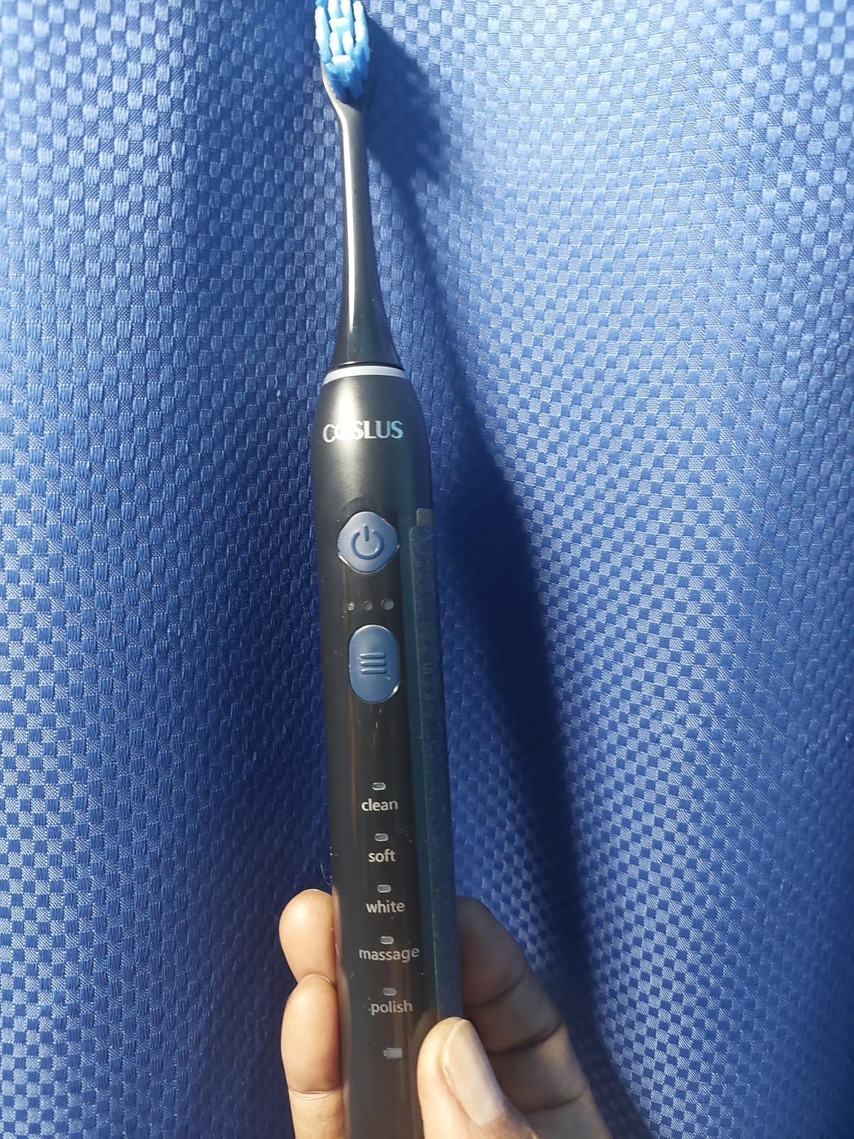 COSLUS C30 Electric Toothbrush for Adults, Effective Yet Gentle Ultra-Clean | 3 Intensities & 5 Modes, 2 Types Soft or Medium Firm Heads, Daily Care, Compact for Travel Home Family Use, 1PC, Black customer photo 2