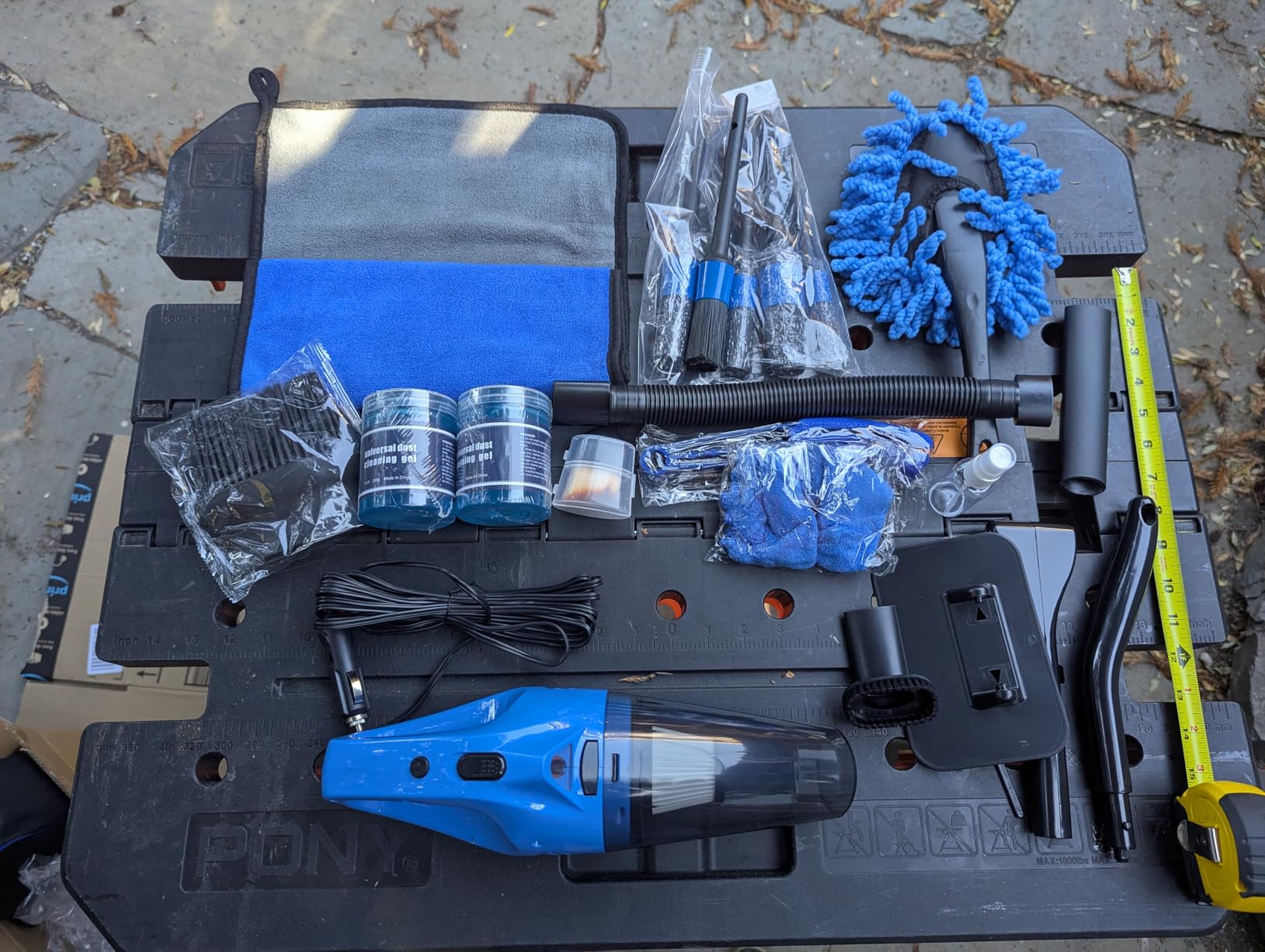 THINKWORK Car Cleaning Kit Car Detailing Kit,Car Cleaning Kit Interior Cleaner with High Power Blue Handheld Vacuum Cleaner,Brush Sets,Windshield Cleaner and Storage Bag,Car Accessories,Car Gift Set customer photo 2