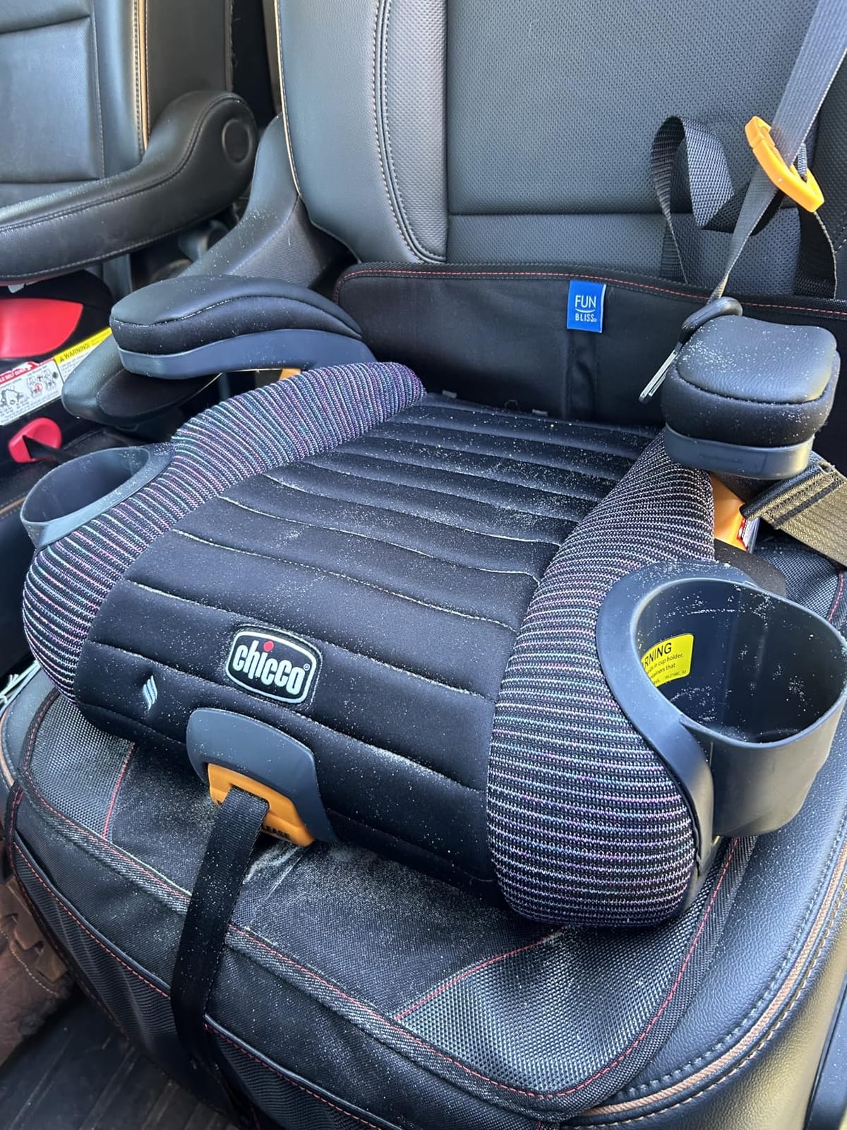 Chicco GoFit ClearTex Plus Backless Booster Car Seat, Latch, 40-110 lbs, Obsidian/Black customer photo 2
