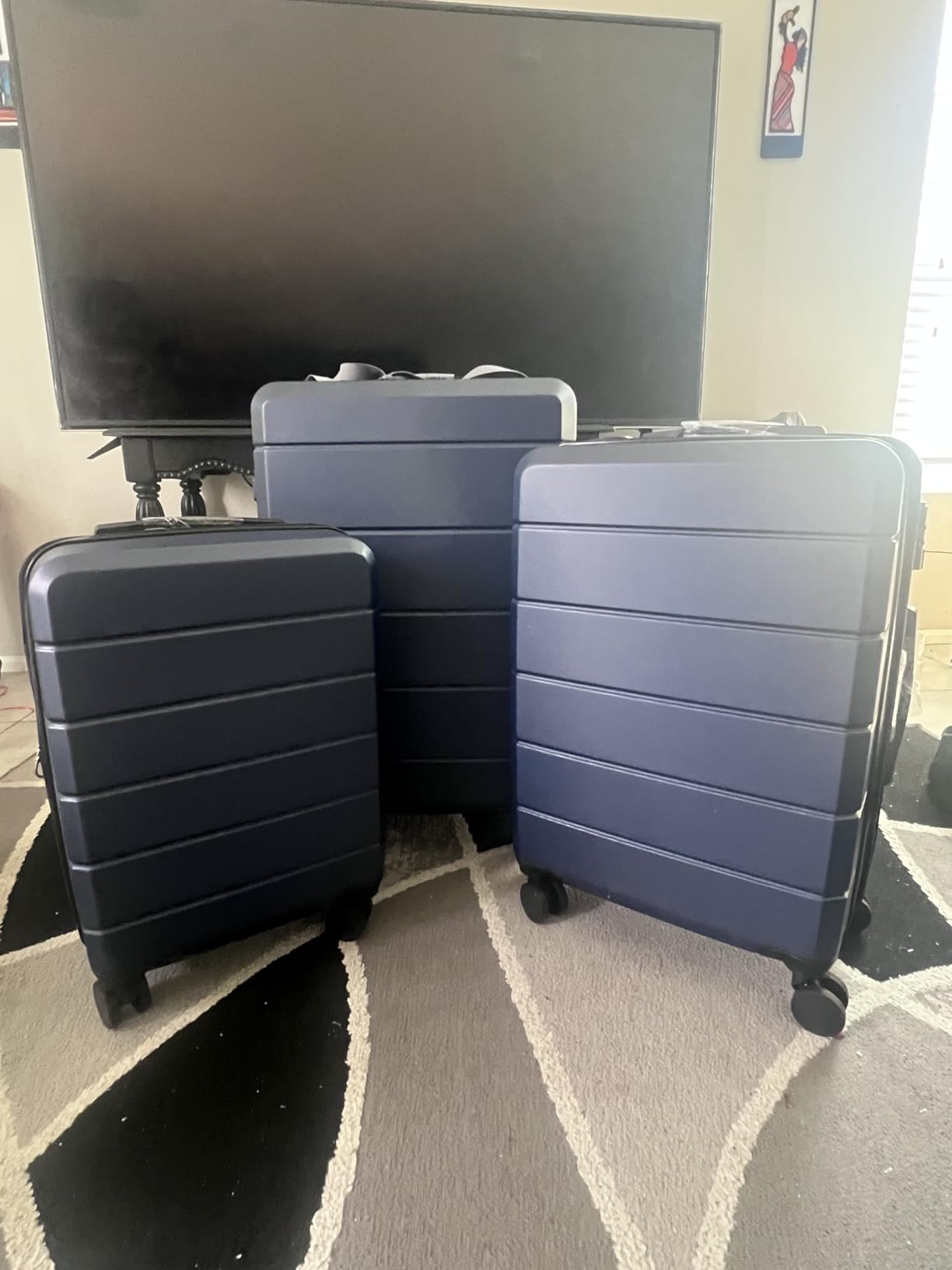 YOETEY Luggage Sets 3 Piece, Expandable Hardshell Suitcase with TSA Lock & Silent Spinner Wheels, Lightweight Hardside Travel Suitcase Set for International Trips (20/24/28 in, White) customer photo 1