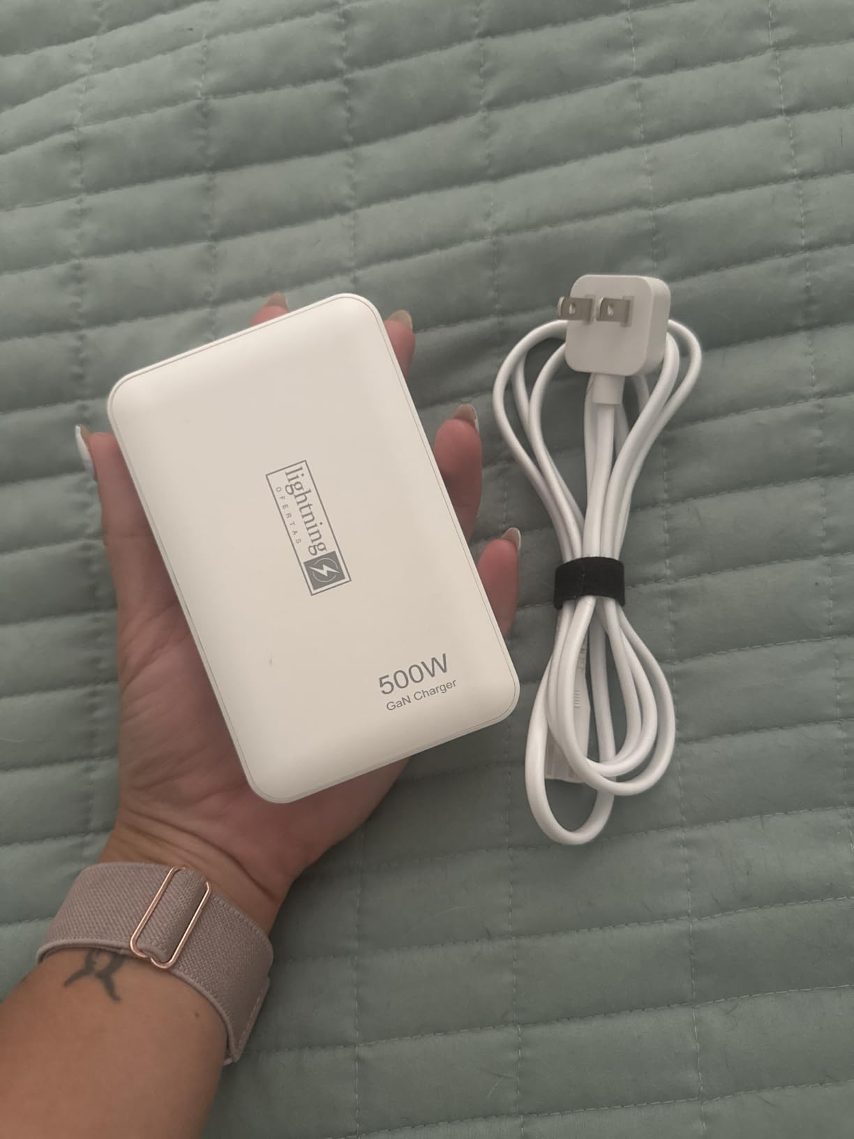 USB C Charger Block 10 Ports, 450W USB Charging Station for Multiple Devices, 5 Type C + 5 USB A GaN PD Charger Hub, Compact Power Brick Super Fast Charging for MacBook, Ipad, iPhone, Samsung customer photo 1