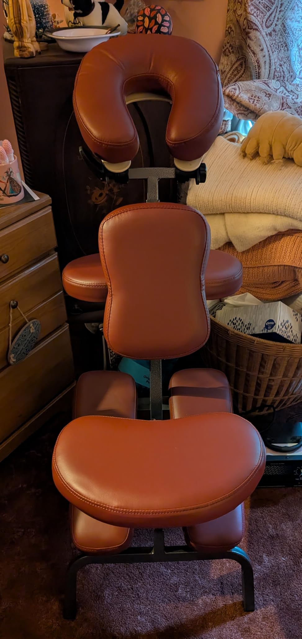 BestMassage | Portable Massage Chair | Dark Black | Folding Tattoo Chair | Adjustable Headrest & Height, Carry Bag | Metal Frame & High Density Foam | Easy to Carry | For Salons, Spas, Tattoo Studios customer photo 1