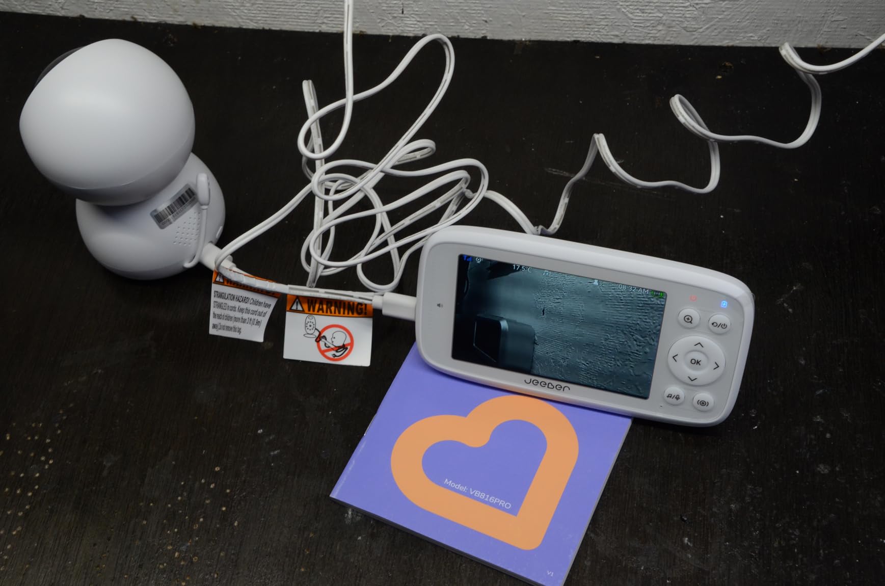 1080P 2.4GHz WiFi Baby Monitor with Camera and Audio, 4