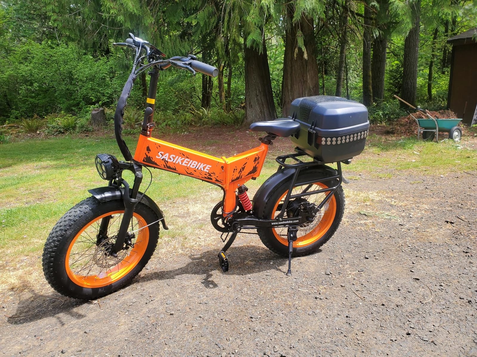 1500W Folding Electric Bike for Adult 52V20Ah Battery 20x4inch Ebike | Foldable Front & Rear Fork Suspension Ebike for Commuter & Mountain, Removable Battery E-bike, 70mile Range Electric Bicycle customer photo 2