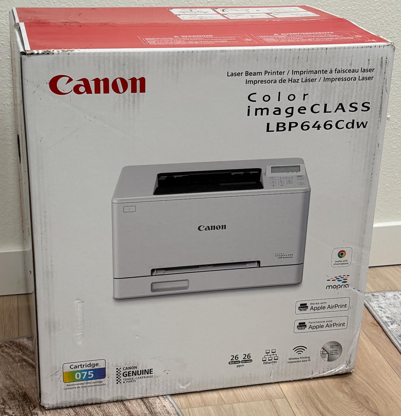 Canon Color imageCLASS LBP646Cdw Wireless Laser Single-Function Printer for Duplex Printing, White - 26 PPM Home Office, Small Office Printer - Print Only, No Scan/Copy customer photo 1