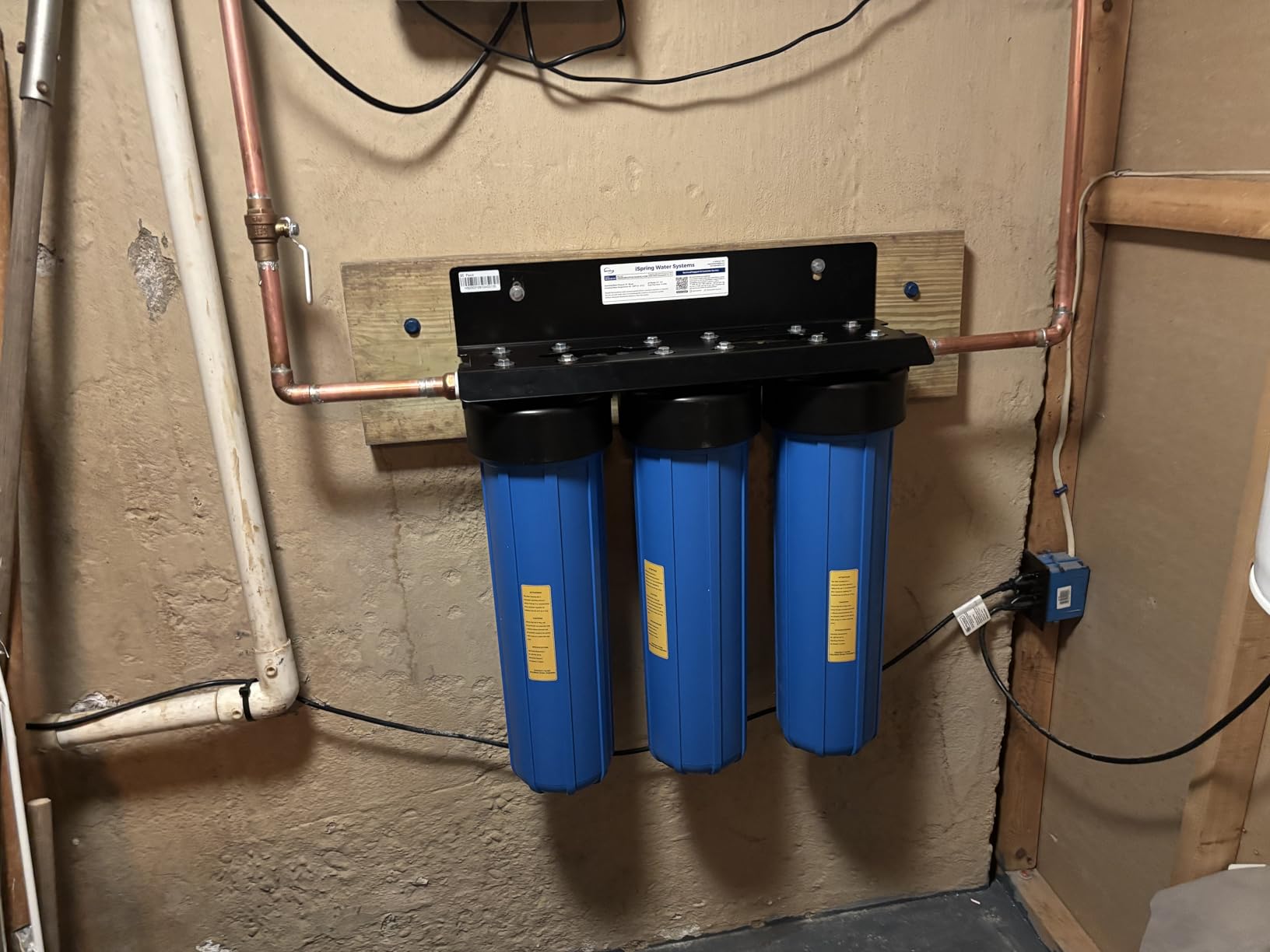 iSpring Whole House Water Filter System, Ultimate PFAS, Scale, Heavy Metals Protection Removes Up to 99% PFOA & PFOS with SGS-Tested Media, 3-Stage Filtration, 20