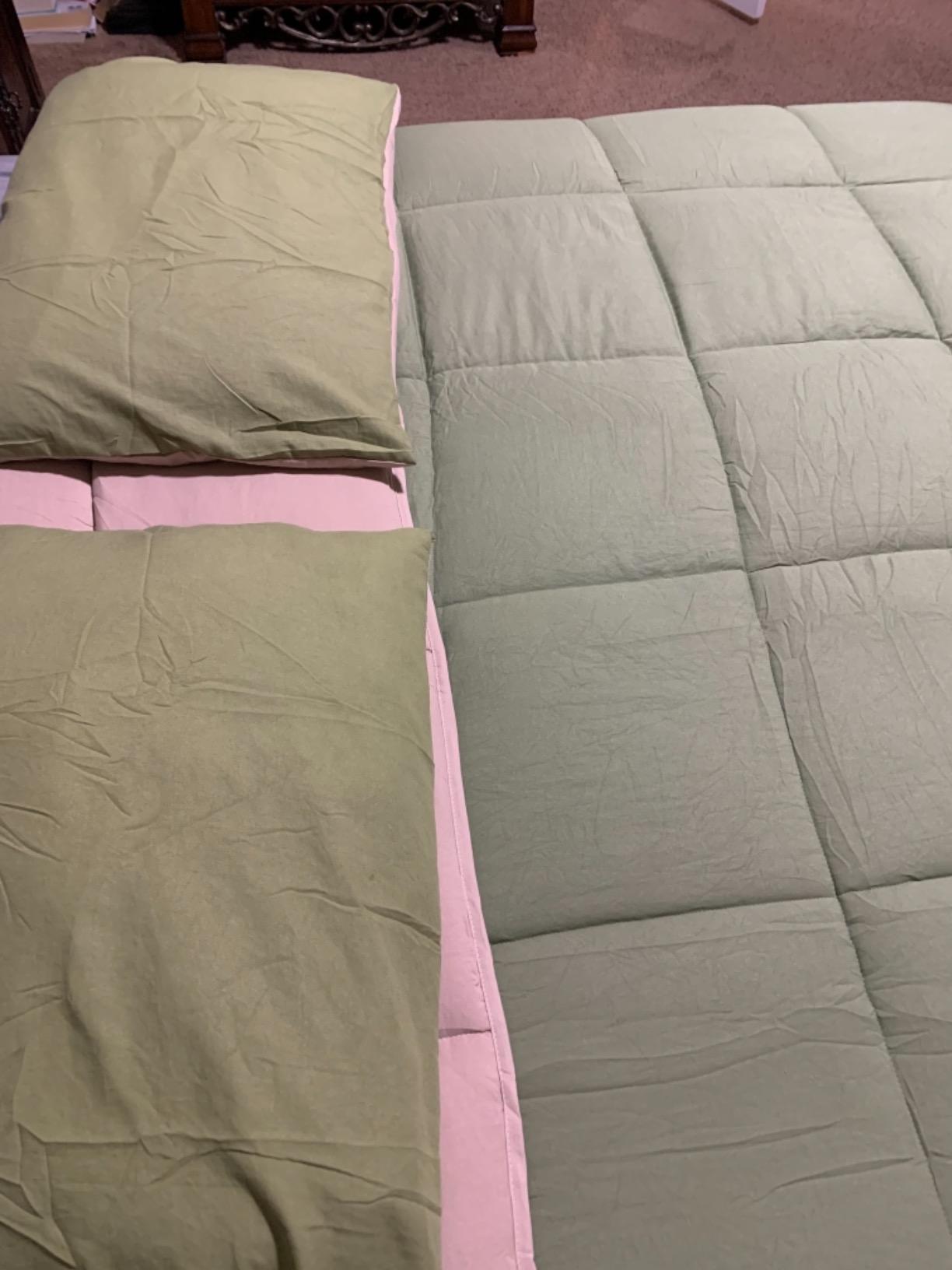 Goose Feather Down Comforter King Size, All Season Duvet Insert | 100% Organic Cotton Shell, Medium Warmth Hotel Luxury Bedding Comforter, 106 x 90 Inches, White customer photo 1