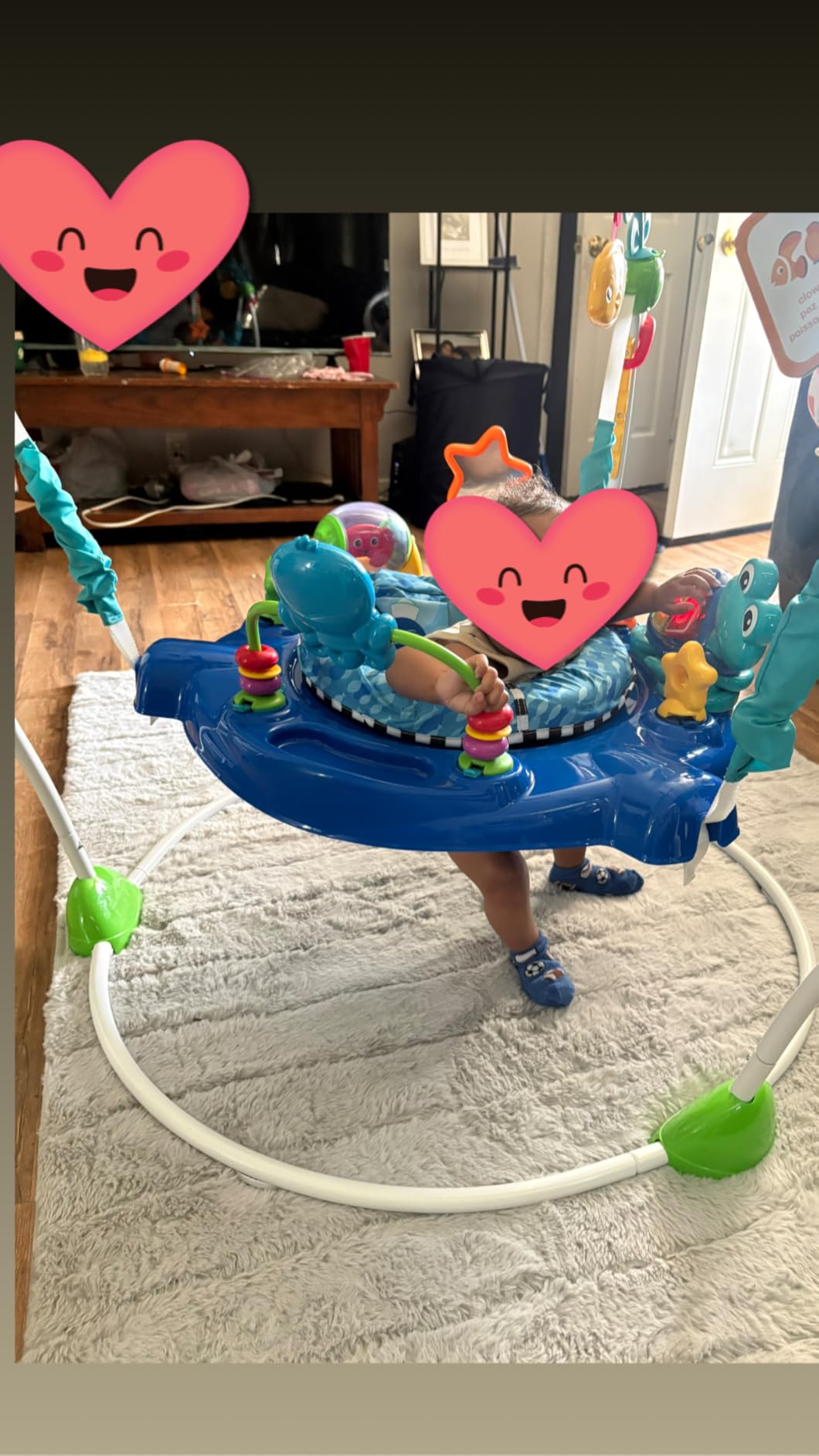 Baby Einstein Farm Explorers Jump & Learn Barnyard 2-in-1 Baby Jumper Activity Center with Interactive Toys, Music, Lights, & Sounds, Ages 6-12 Months customer photo 1