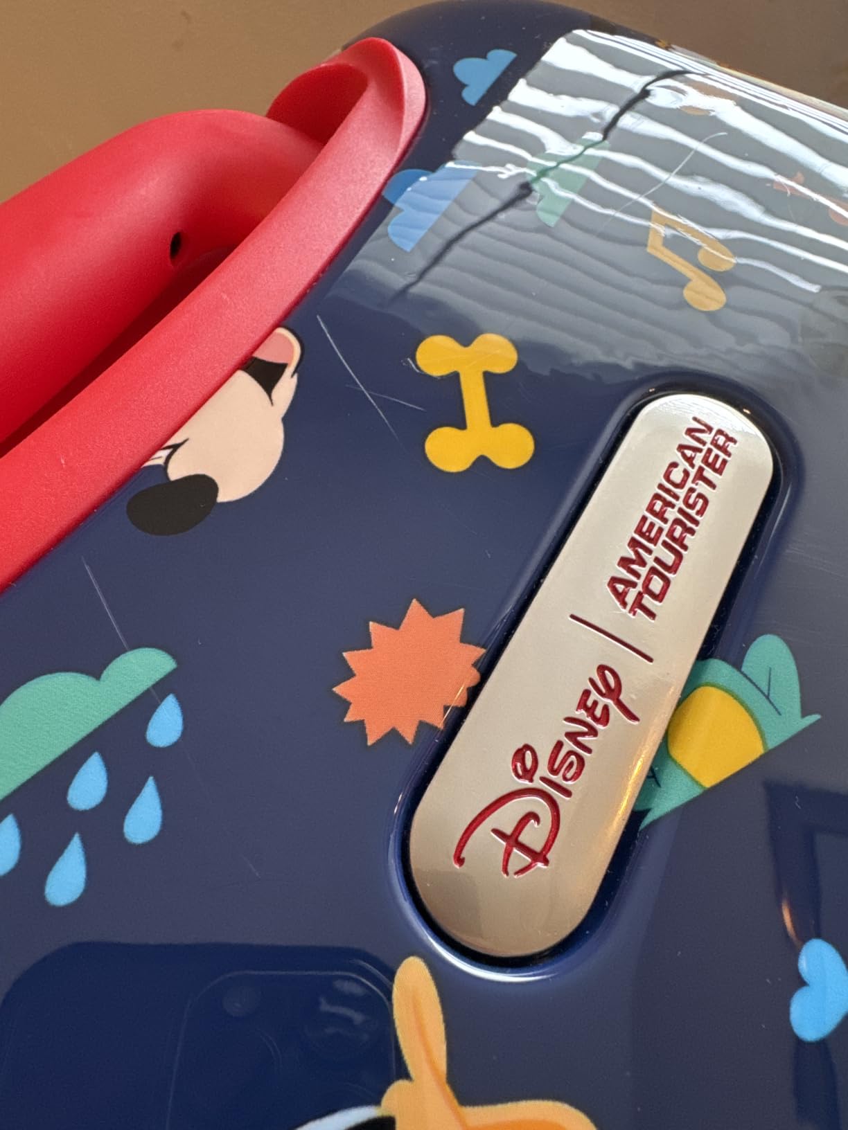 American Tourister Minnie Mouse Carry-On Luggage - Airline Approved, Durable Hardshell with Spinner Wheels & Colorful Adjustable Handle customer photo 1