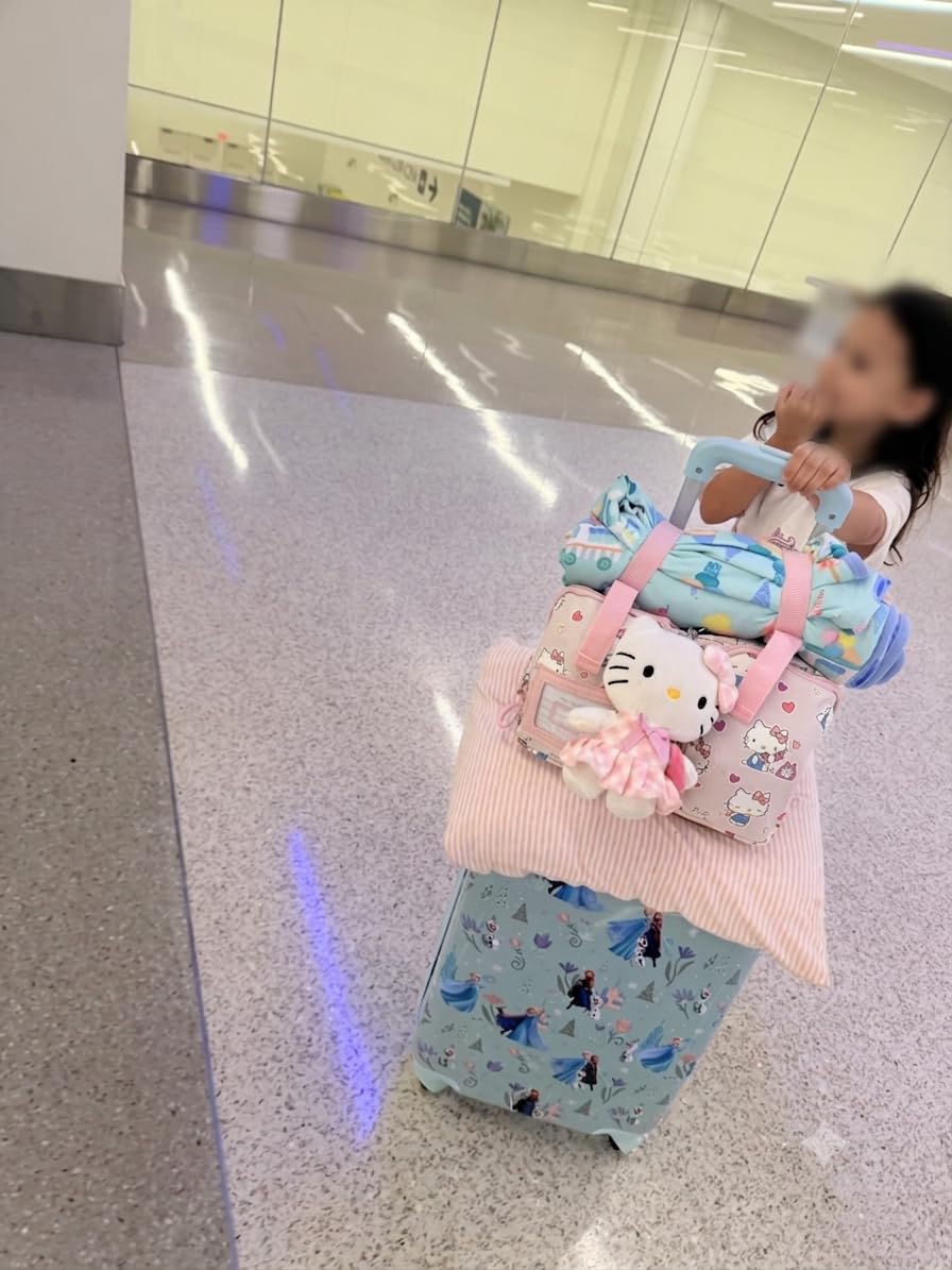 American Tourister Disney Frozen Carry-On Luggage - Airline Approved, Durable Hardshell with Spinner Wheels & Colorful Adjustable Handle customer photo 1