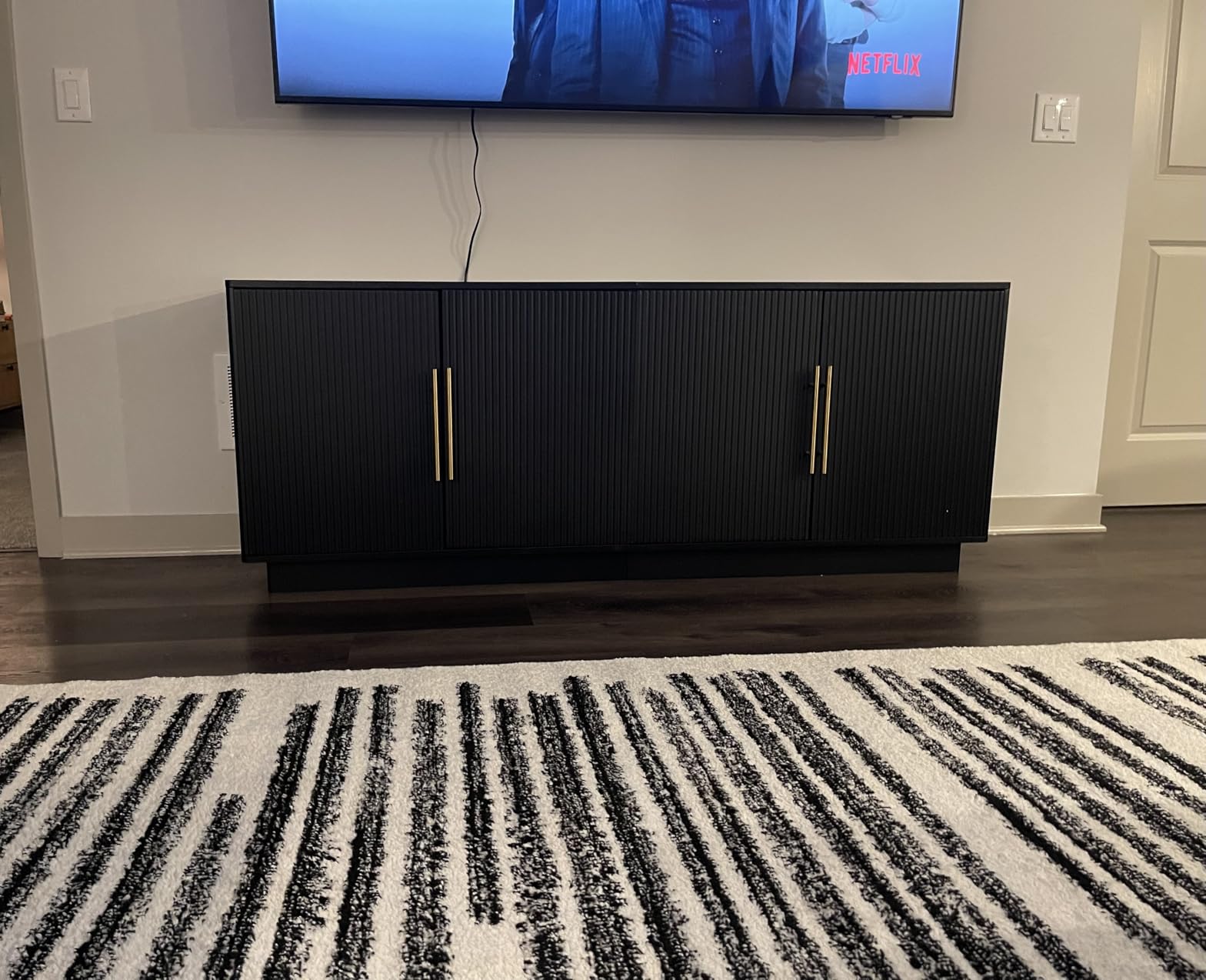 YITAHOME TV Stand for TVs up to 80 Inches, Media Console with 4 Fluted Doors, 70