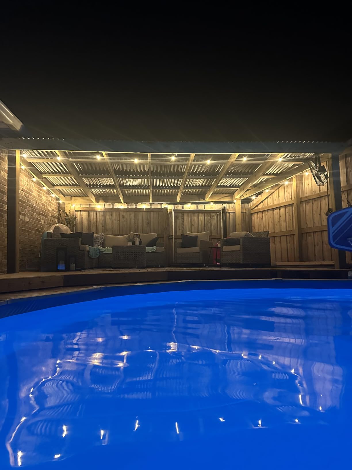 addlon Outdoor String Lights 100FT G40 with Remote 54 LED Shatterproof Bulb | Dimmable Patio Globe Lights Waterproof, Hanging Outside Lighting for Backyard, Garden, Deck, Balcony, Porch, Cafe, Decor customer photo 1
