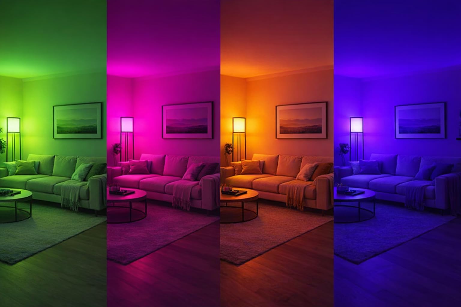Smart Light Bulbs, Color Changing Light Bulb, Work with Alexa & Google Assistant, RGBWW A19 LED Light Bulbs Dimmable, 2.4GHz WiFi Bluetooth Light Bulb 60W Equivalent, Music Sync, 800LM, 4 Packs customer photo 2