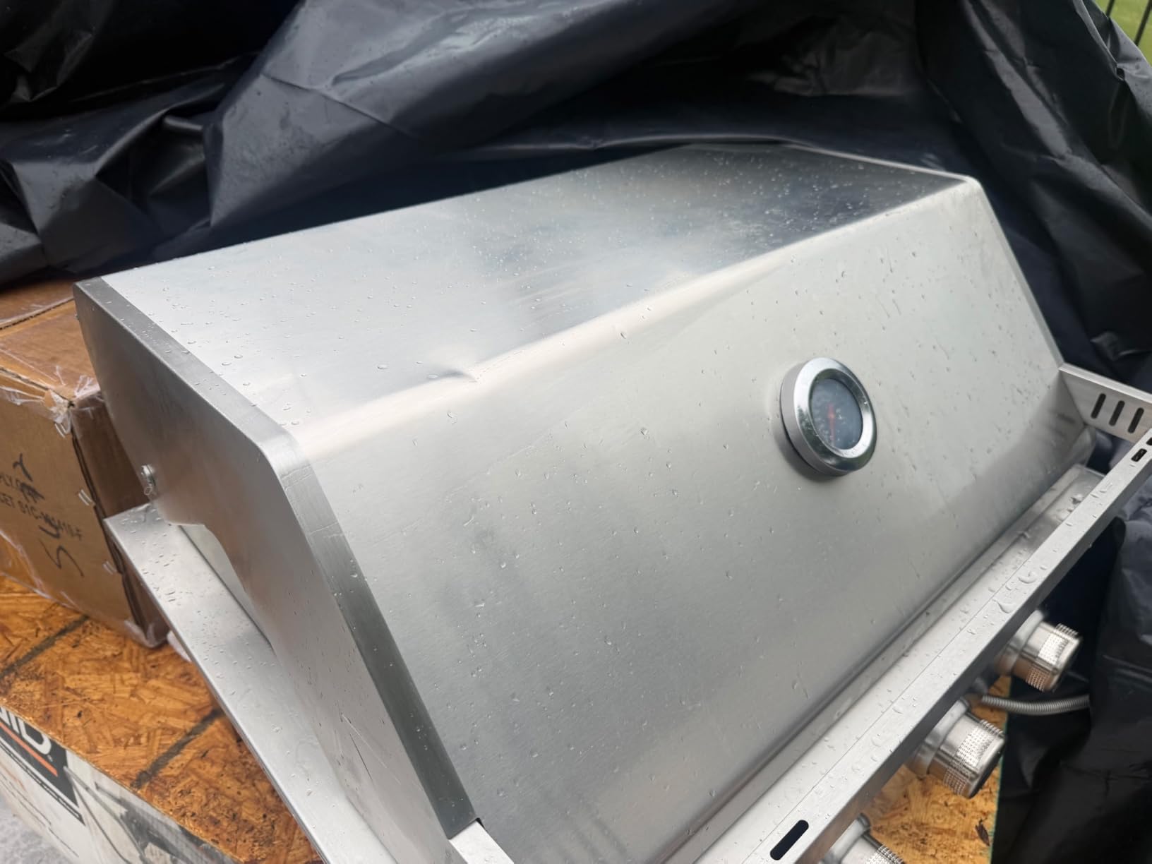 Premium Built In 4 Burner Propane Gas Grill, ALL-Thickened 304 Stainless Steel, 32,000 BTU with 516sq.in. Cooking Space, Baking Tray & Grates,for Patio Backyard Parties Barbecue customer photo 2