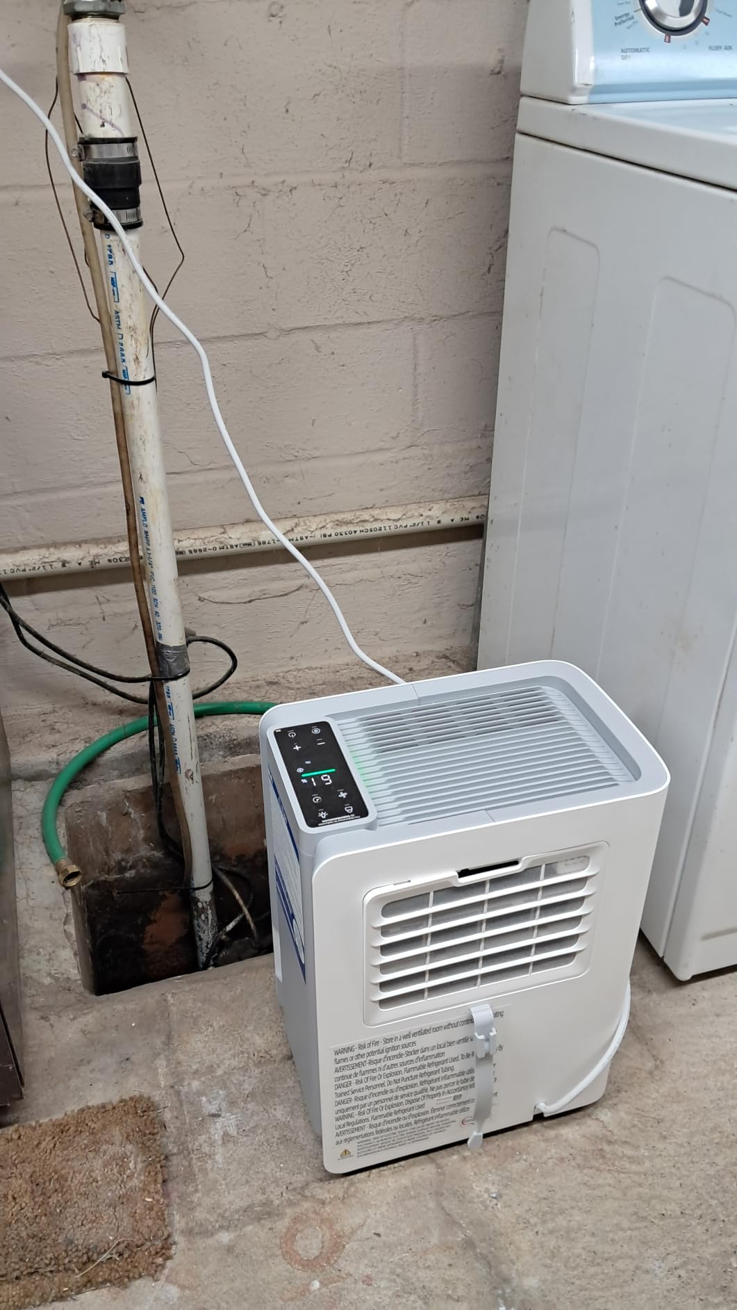 AEOCKY 50 Pint/Day Compressor Dehumidifier, 3500Sq.Ft for Basement, Home, Bedroom, Bathroom with Drain Hose, 0.8 Gallon Water Tank Capacity, Intelligent Humidistat, Quiet customer photo 2