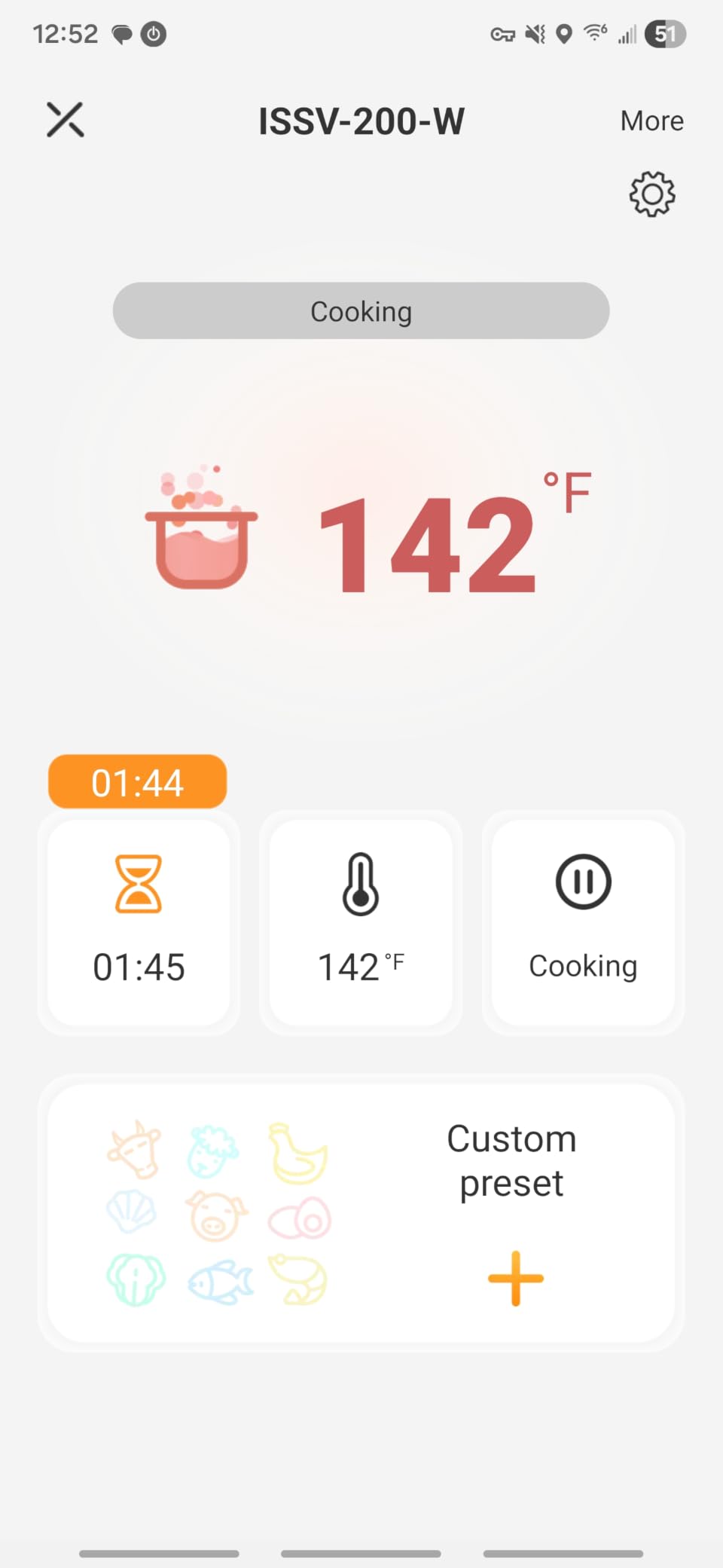 Sous Vide Cooker WiFi 2.4G, 1000W Sous Vide Machine ISSV-200-W with APP 18 Recipes, Timer Alarm, 1°F Precision, Calibration, Ultra-Quiet Thermal Immersion Circulator APP-Controlled customer photo 2