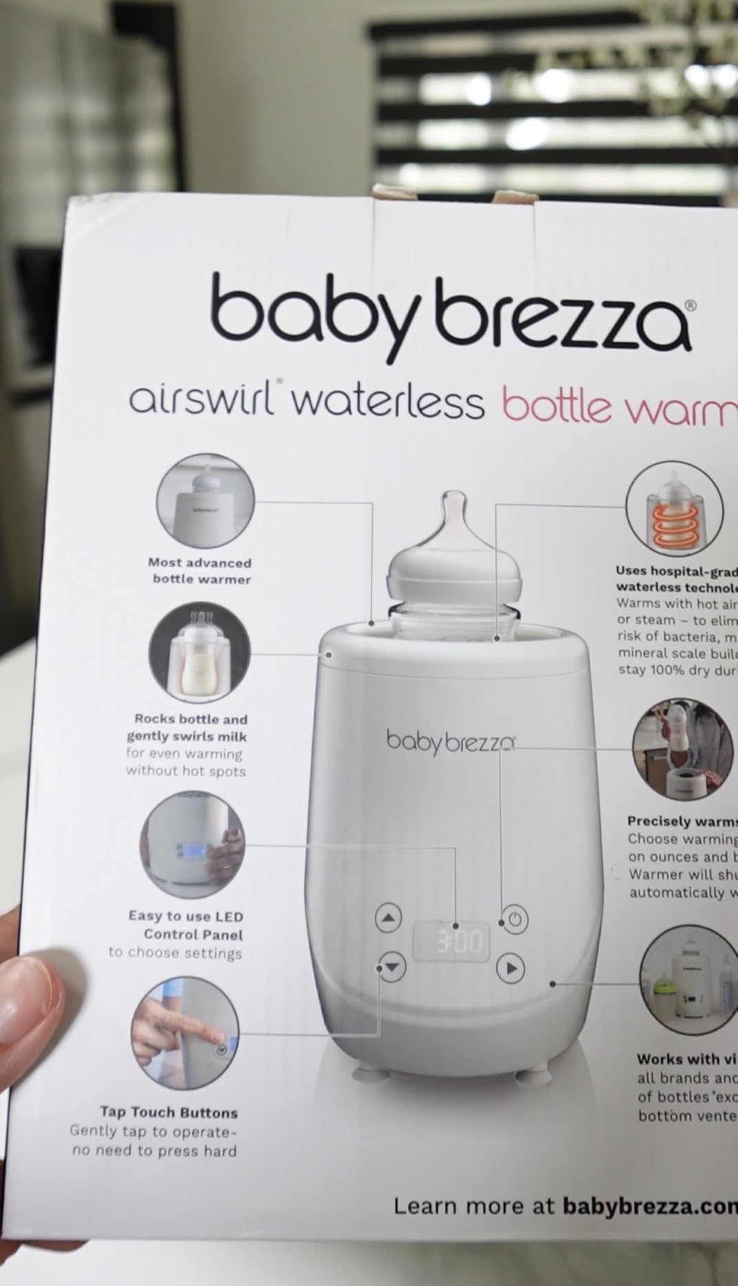 Baby Brezza AirSwirl Waterless Baby Bottle Warmer for Breastmilk + Formula | Hospital-Grade Safe Warming with No Hot Spots, No Water + No Mineral Scale Buildup, Works with Nearly All Baby Milk Bottles customer photo 2