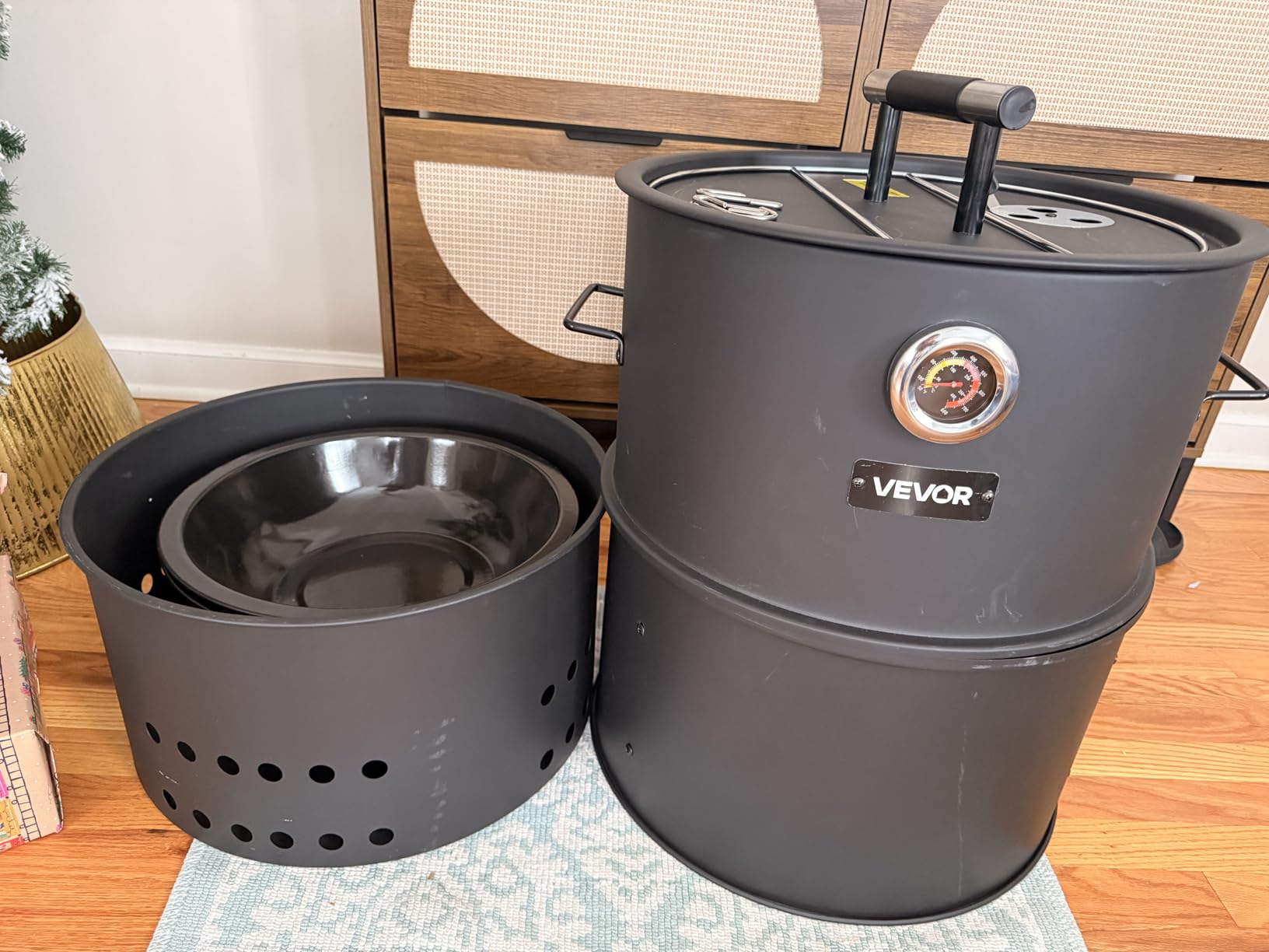 VEVOR Charcoal Smoker Grill, 18.5