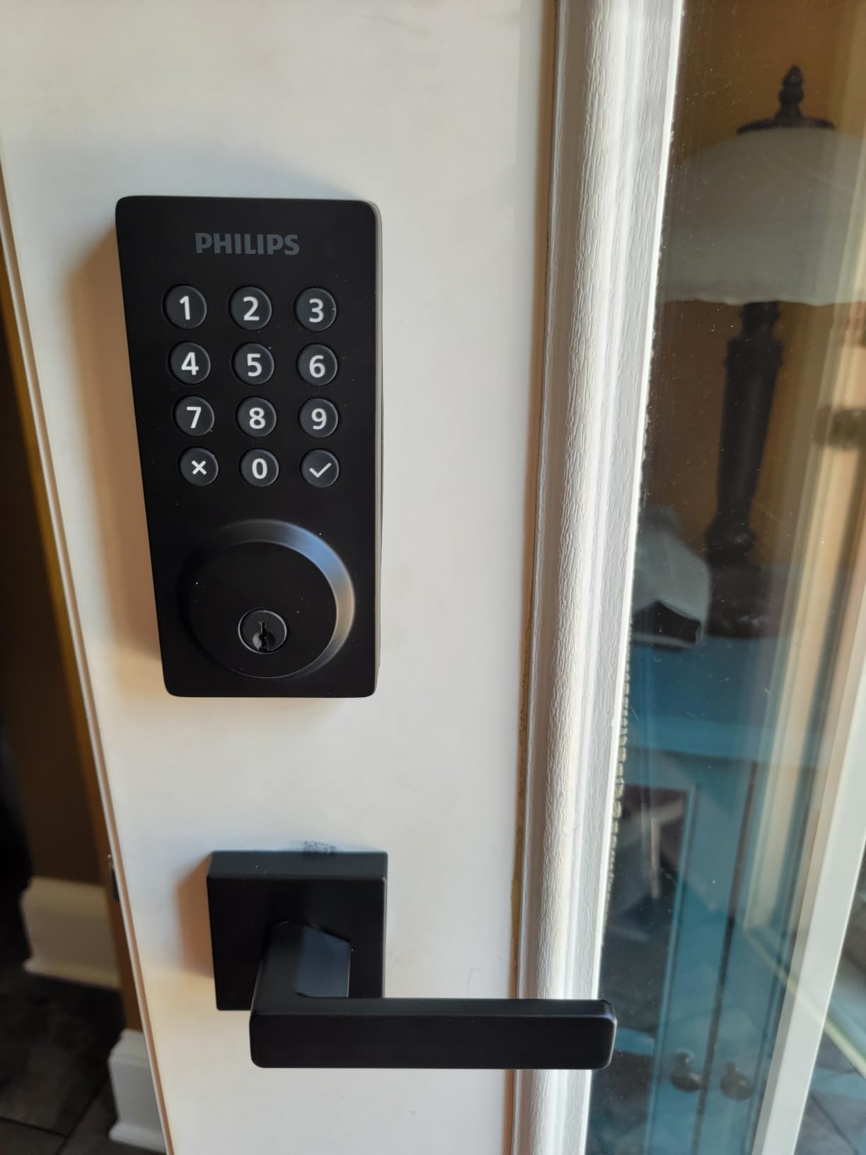 Philips WiFi Keypad Door Lock with Handle, App Control Smart Deadbolt Lock | 100 User PIN Codes, Support Alexa & Google Voice, Anti-Peep Keypad, Waterproof, Auto Lock customer photo 1