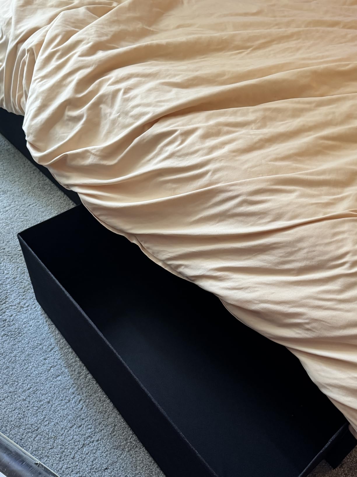 Fluest Queen Bed Frame with 2 Drawers, Upholstered Headboard with Storage and Charging Station, LED Lights, Fabric Drawers with Wheels, Under Bed Storage, No Box Spring Needed, Easy Assembly, Grey customer photo 1