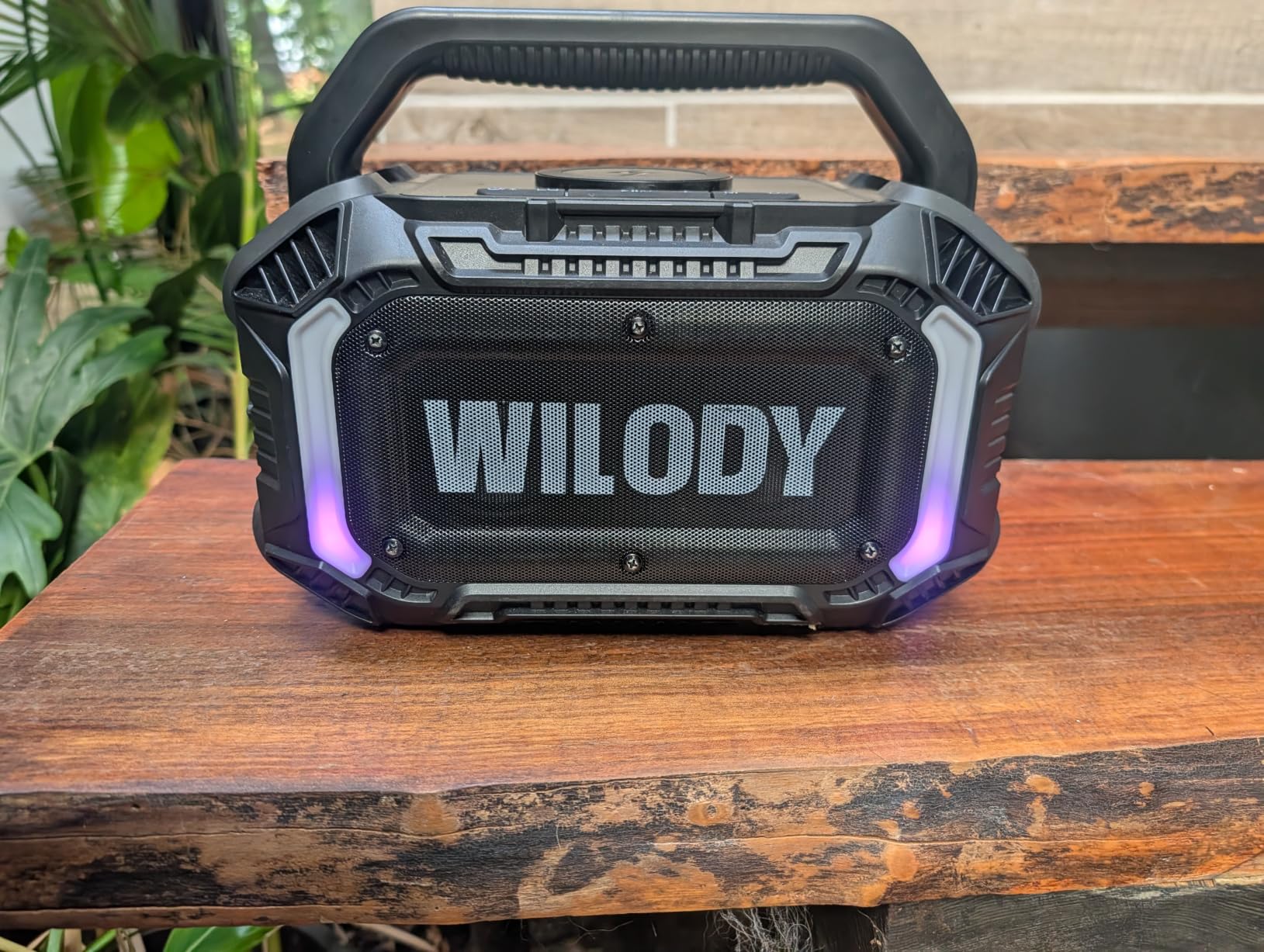 Wilody Speakers Bluetooth Wireless, 100W Loud Outdoor Speaker with Bass, IPX7 Waterproof Floatable, 20H Playtime, Wireless Charge, TWS, RGB Light, Portable Speaker for Work, Garage, Outdoor (Black) customer photo 2
