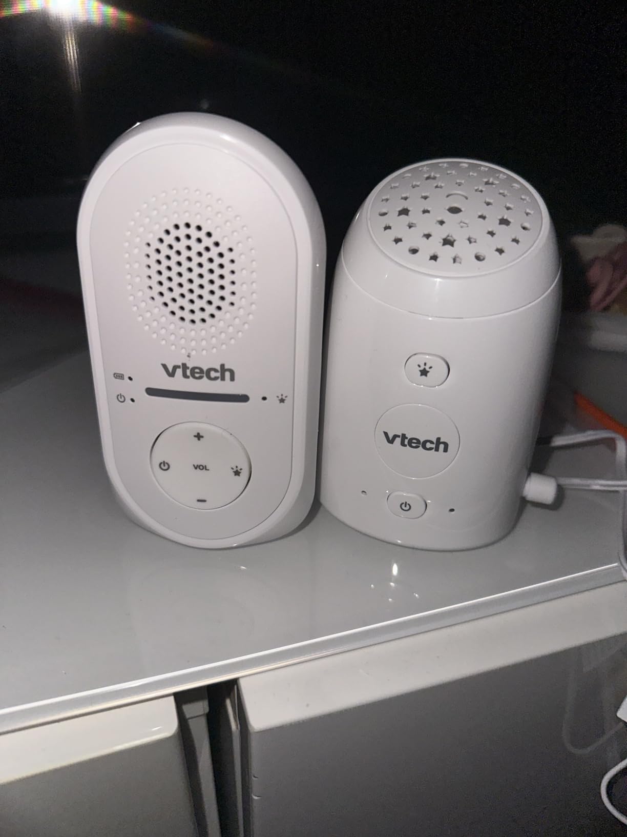 VTech Digital Audio Baby Monitor with Up to 1500ft of Range, Night Light, Soothing Lullabies, Two-Way Talk, Temperature Sensor, Record Your Own Voice, Rechargeable Battery, Feeding Reminder: DM1215 customer photo 2