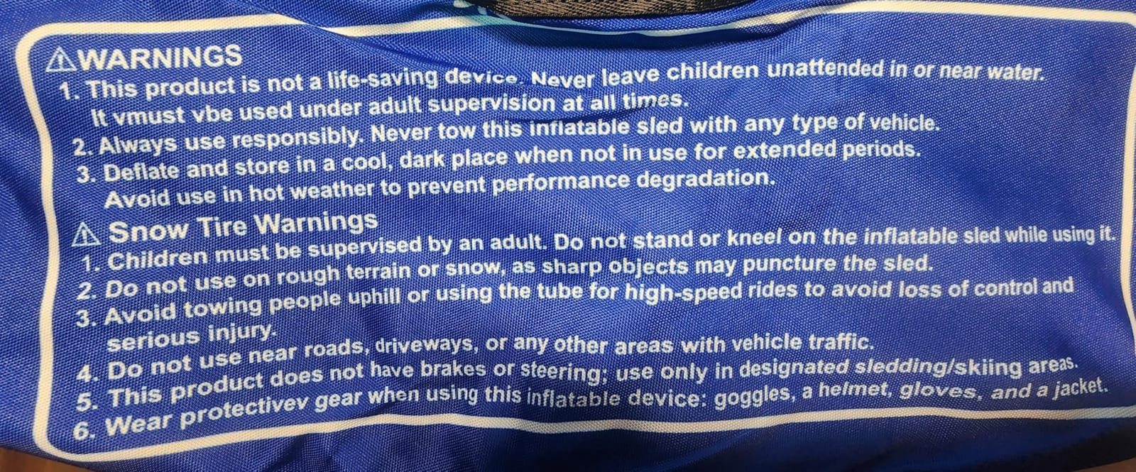 GSO Heavy-Duty Inflatable Snow Tube for Adults & Kids, Winter Snow Sled with Premium Canvas Cover, Smooth Bottom, Cold-Resistant PVC, Reinforced Handles for Sledding Fun customer photo 1