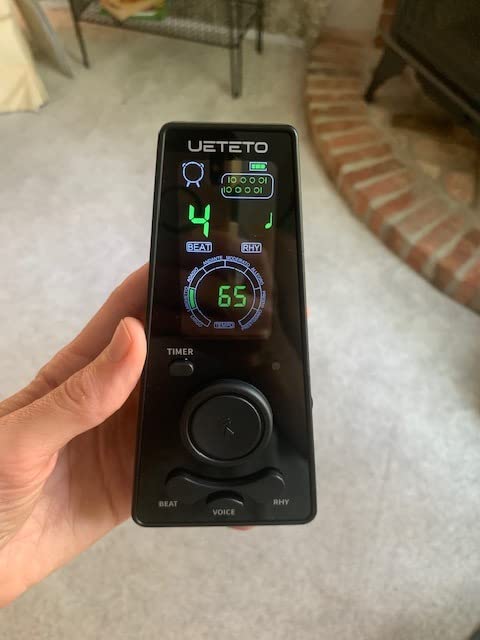 Ueteto Digital Metronome for Piano/Guitar/Drum | Metronome with Timer,Electronic/Human Voice,Volume Control,Headphone Jack,10 Beats,9 Rhythms,40-208 BPM,16-H Rechargeable customer photo 2